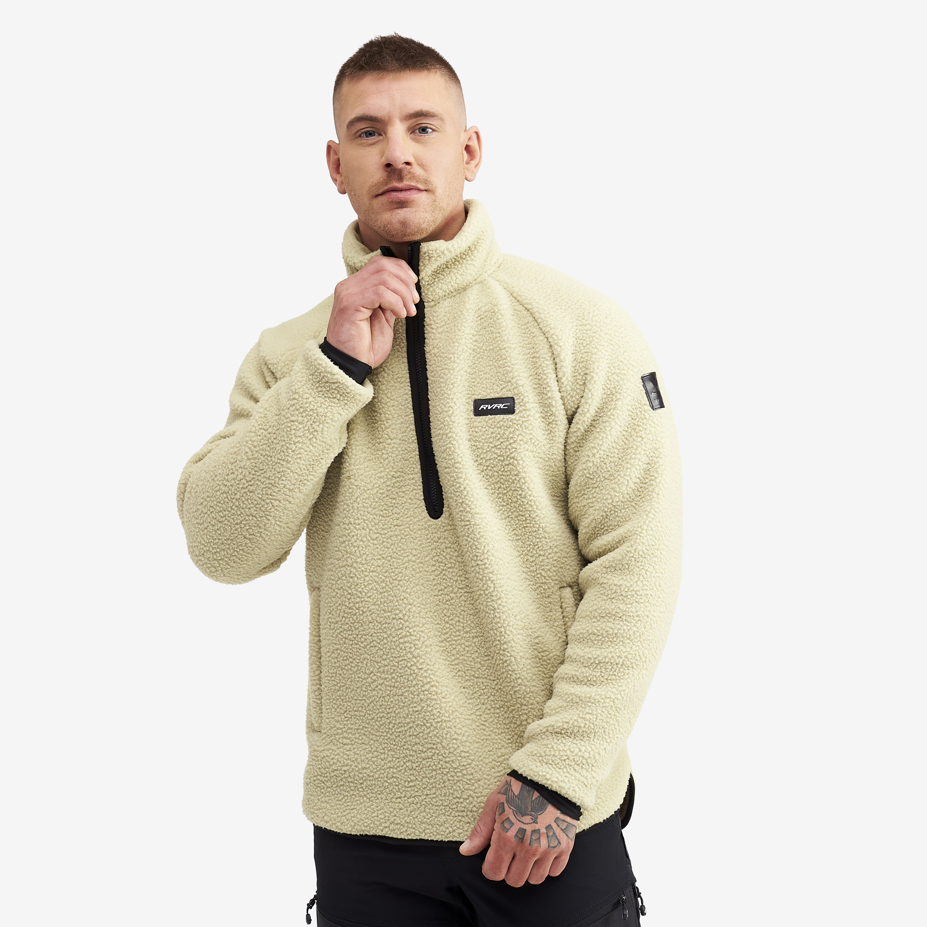 Sherpa Fleece – Herr – Beige Khaki Storlek:M – Herr > Tröjor > Fleece