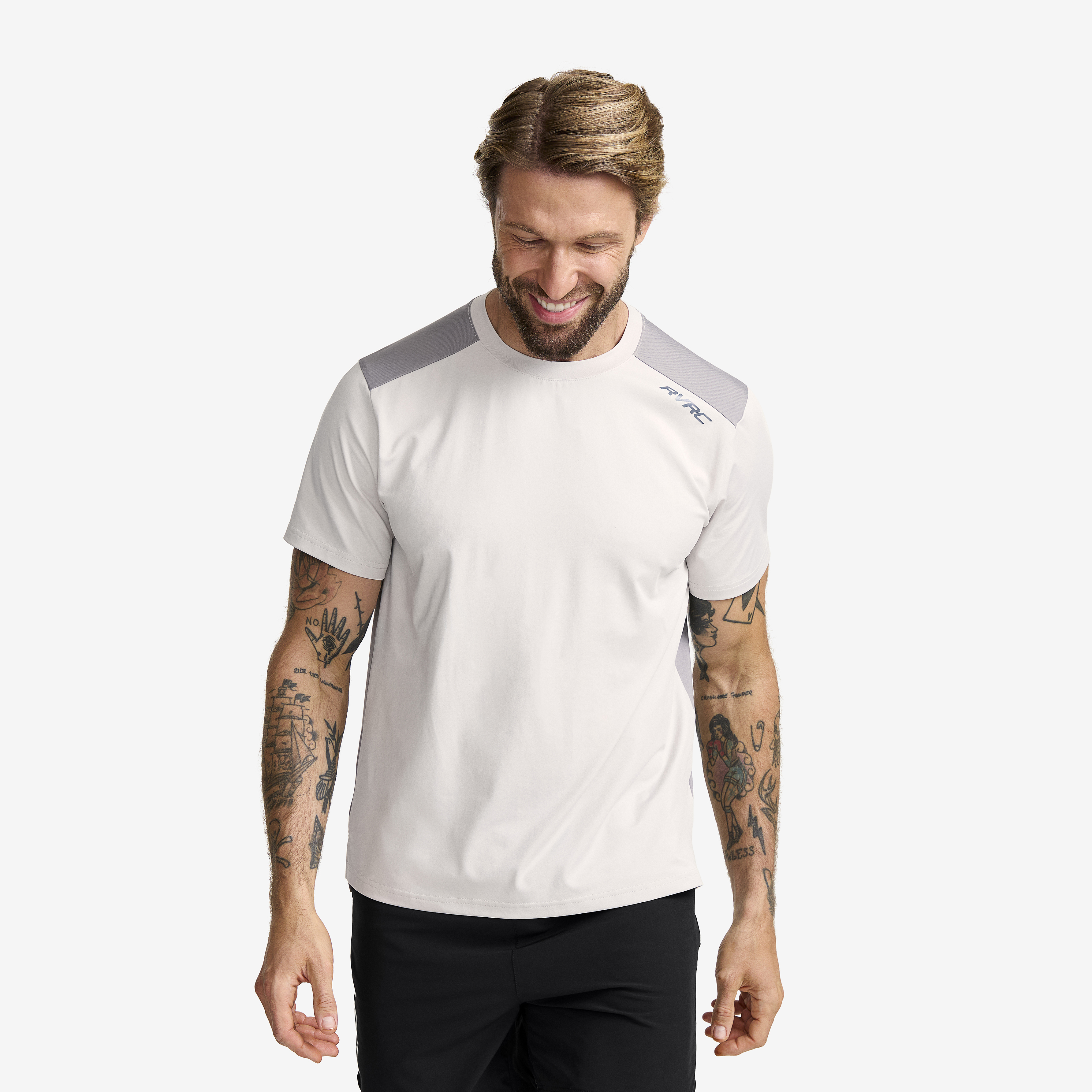 Direction Active Contrast T-shirt Vapor Blue/Frost Gray Herre,