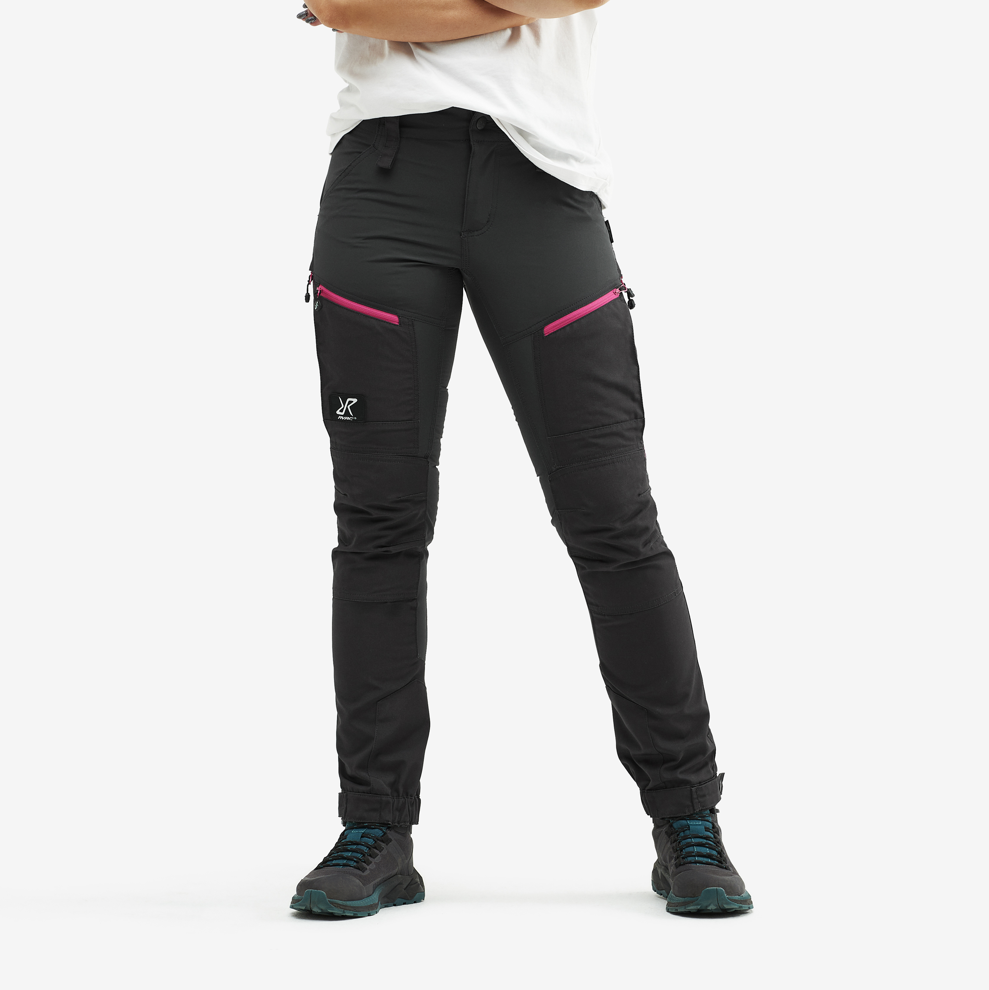 RVRC GP Pro Short Pants – Dam – Grey/Pink Storlek:M – Dam > Byxor > Frilufts- & Vandringsbyxor