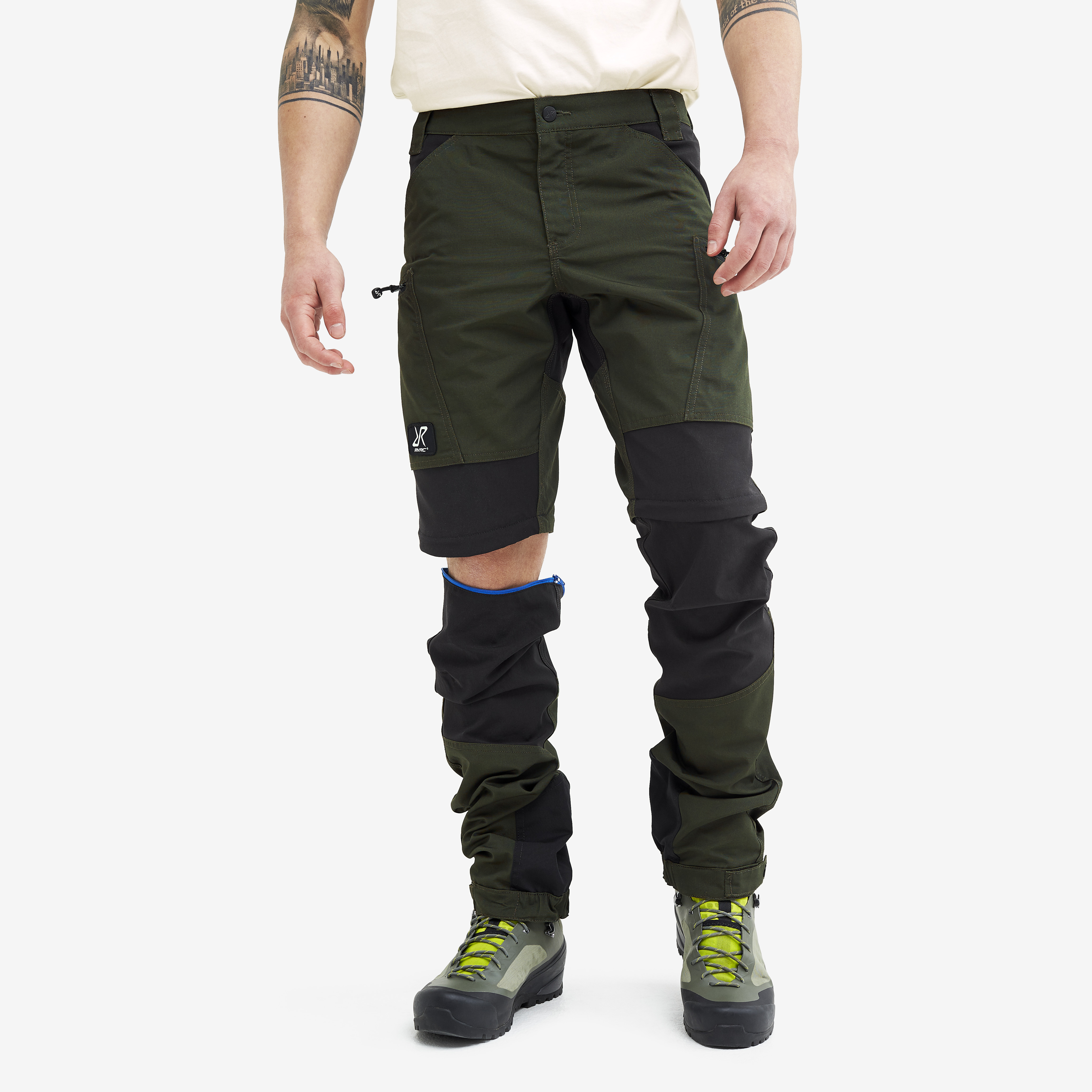 Nordwand Pro Zip-off hiking pants for men in green