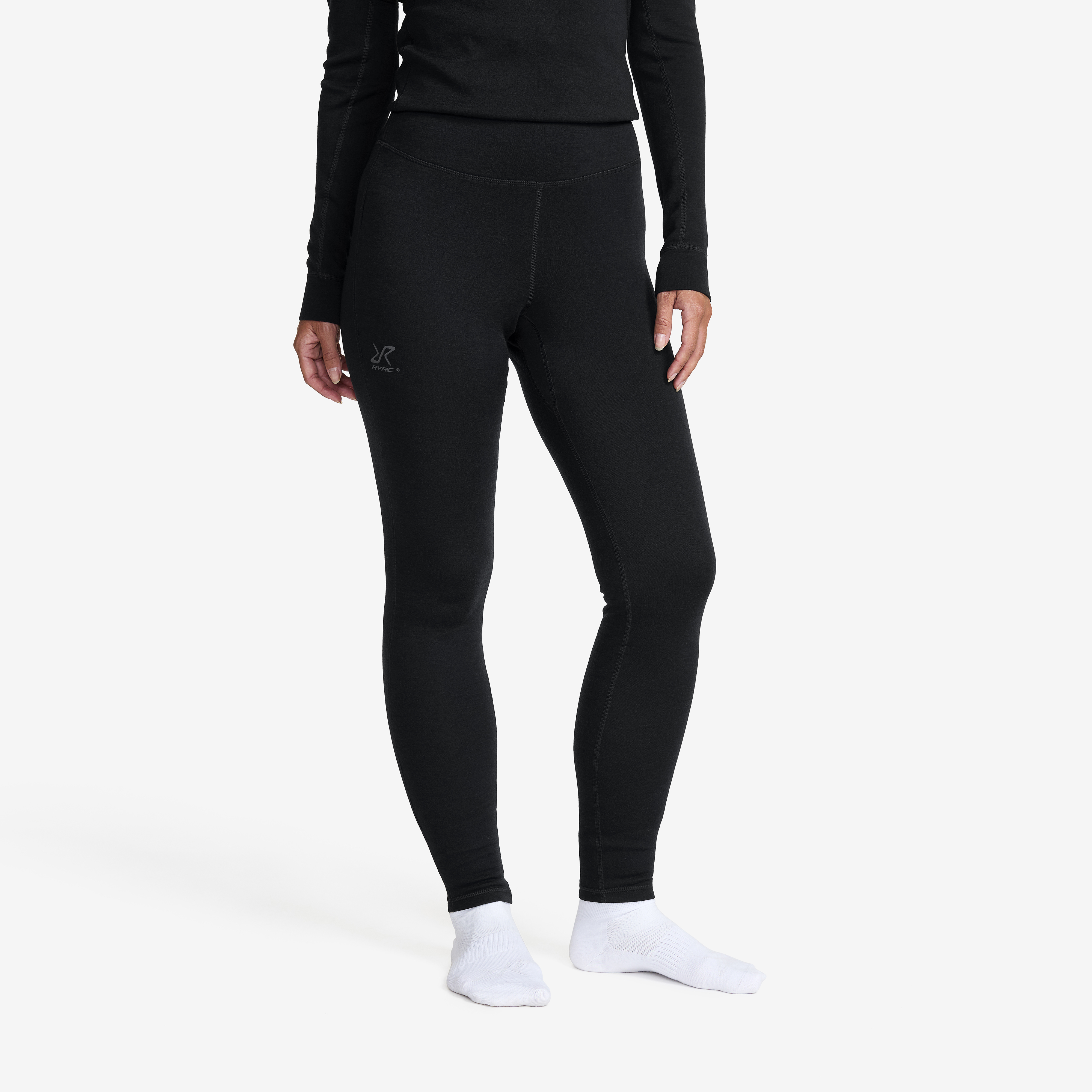 Route Merino Warm Base Layer Pants Dam Black, :4XL