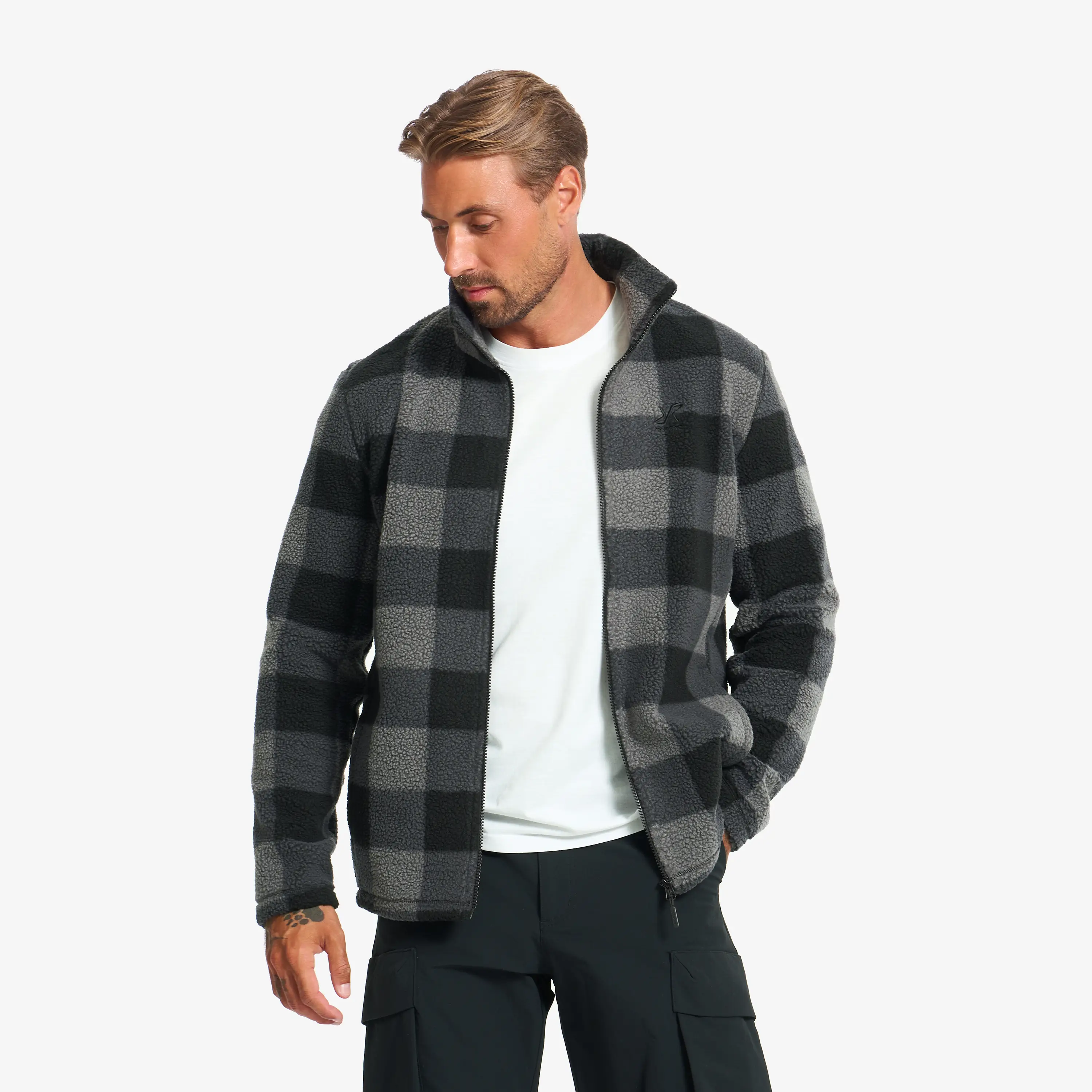 Moss Graphic Pile Fleece Jacket Herre Black/Anthracite Moss Graphic Pile Fleece Jacket Herre Black/Anthracite