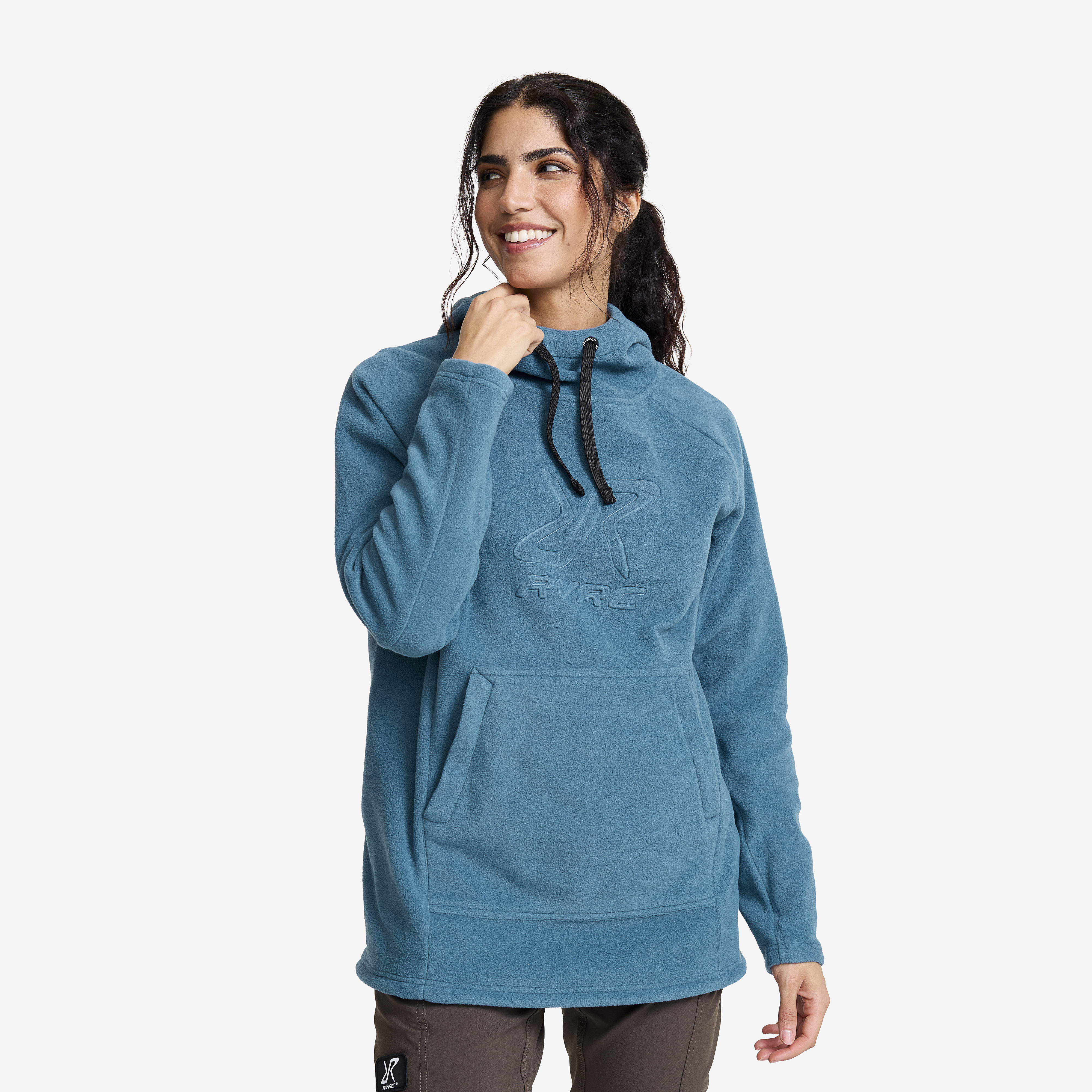 Polar Fleece Hoodie Blue Ashes Damen