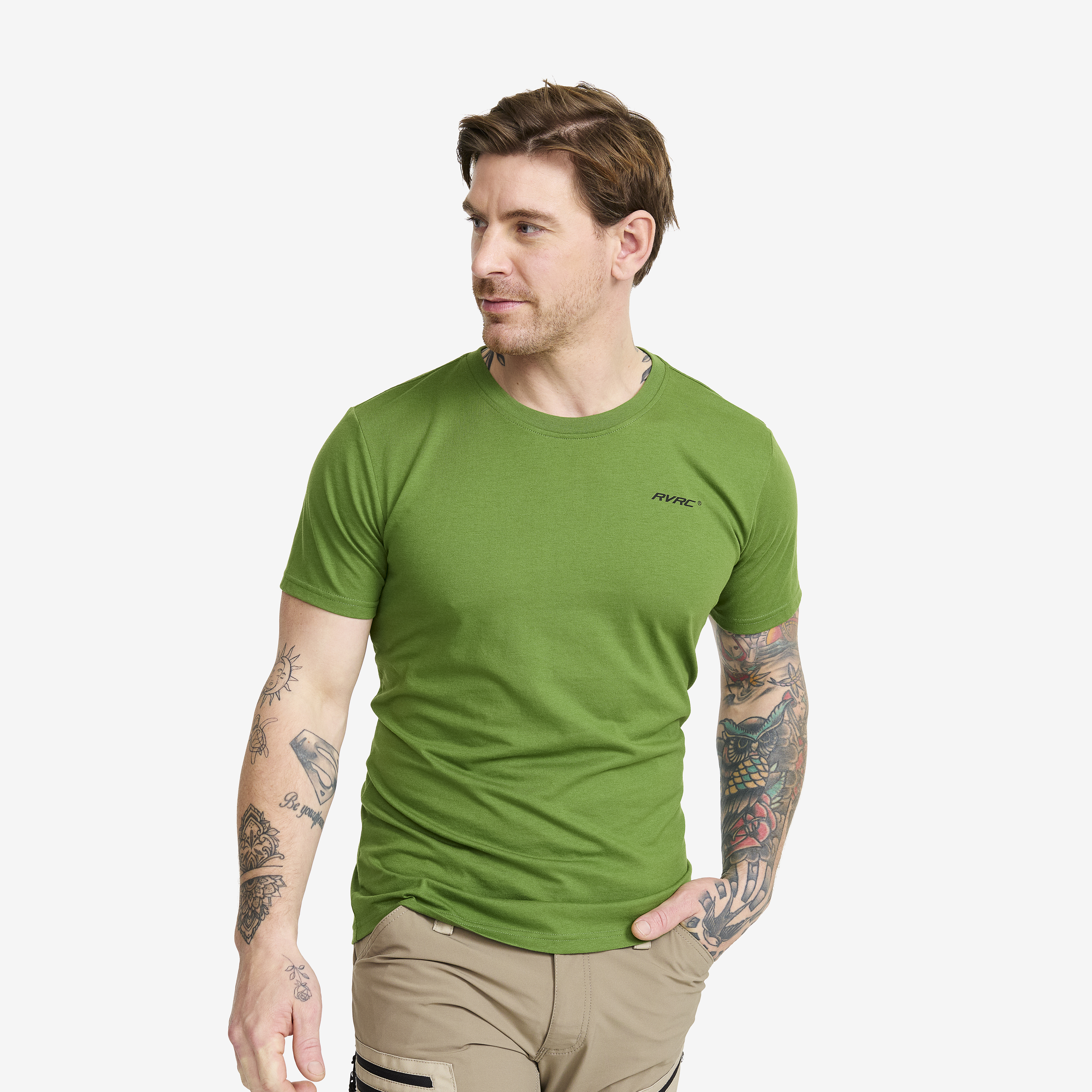 Easy T-shirt Slim Fit Cactus Green Homme