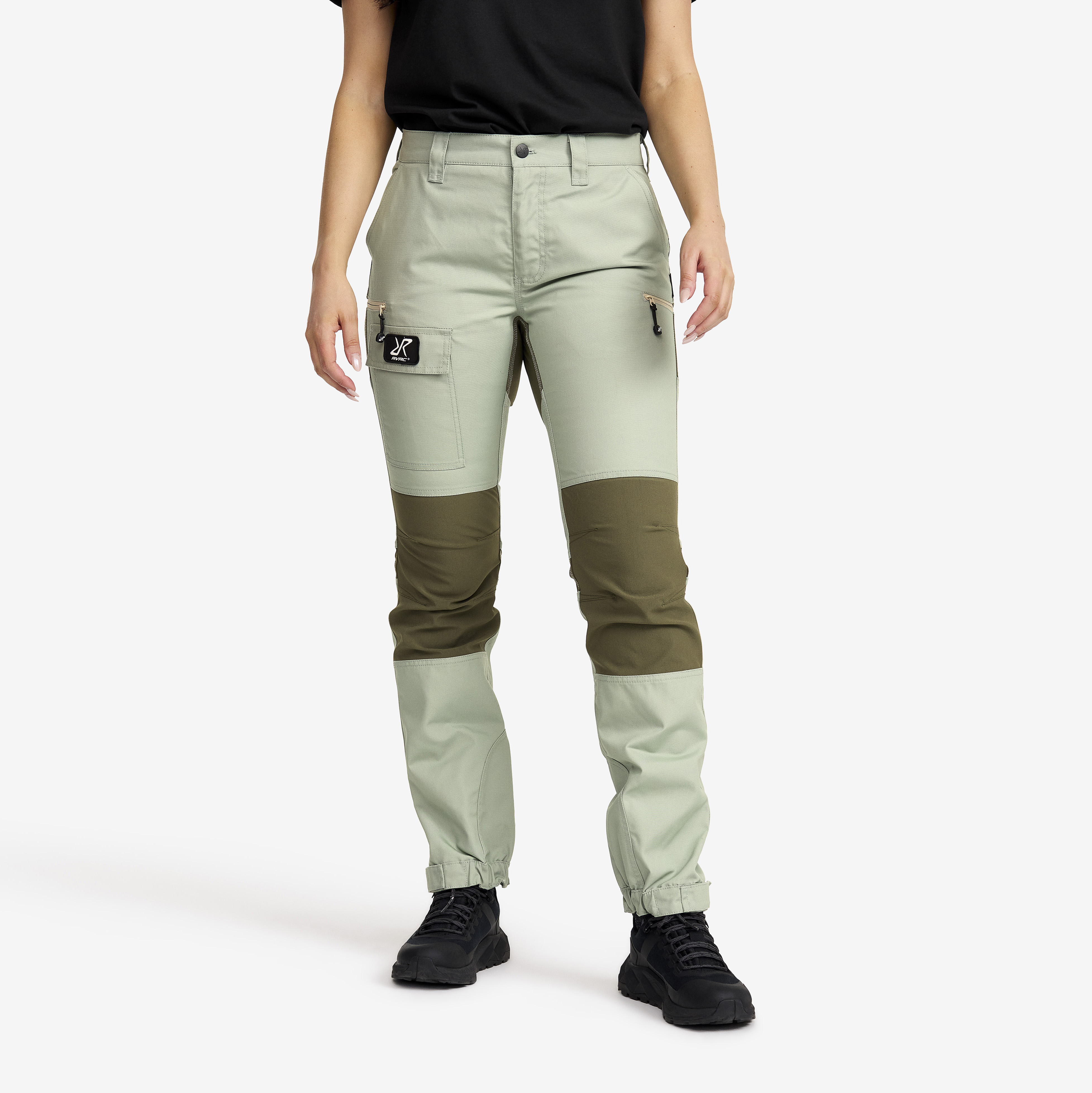 Pantalon De Randonnée Stormpack Femme - Coupe-vent Doublé - Vert Olive Taille XL