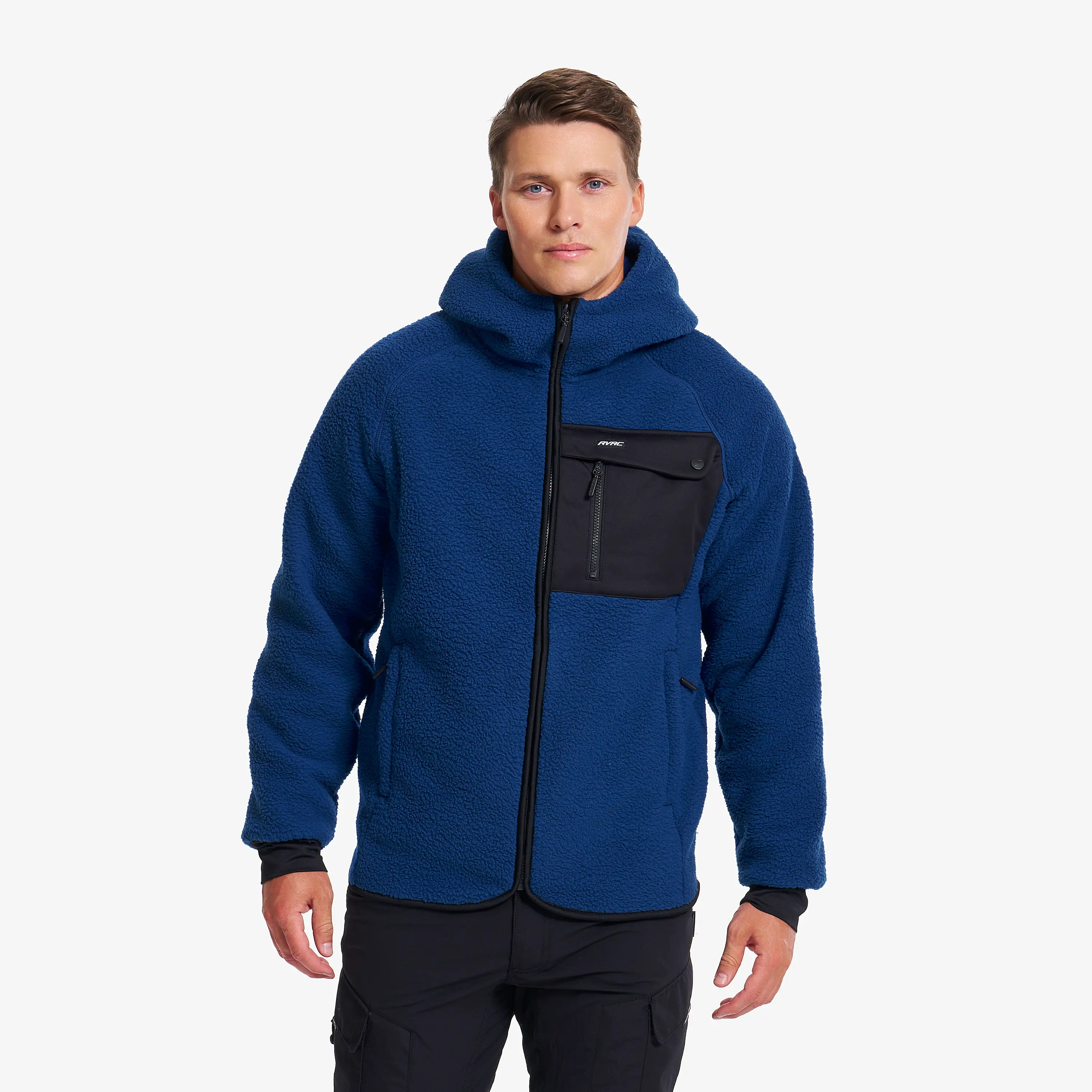 Sherpa Hoodie True Blue Herren,