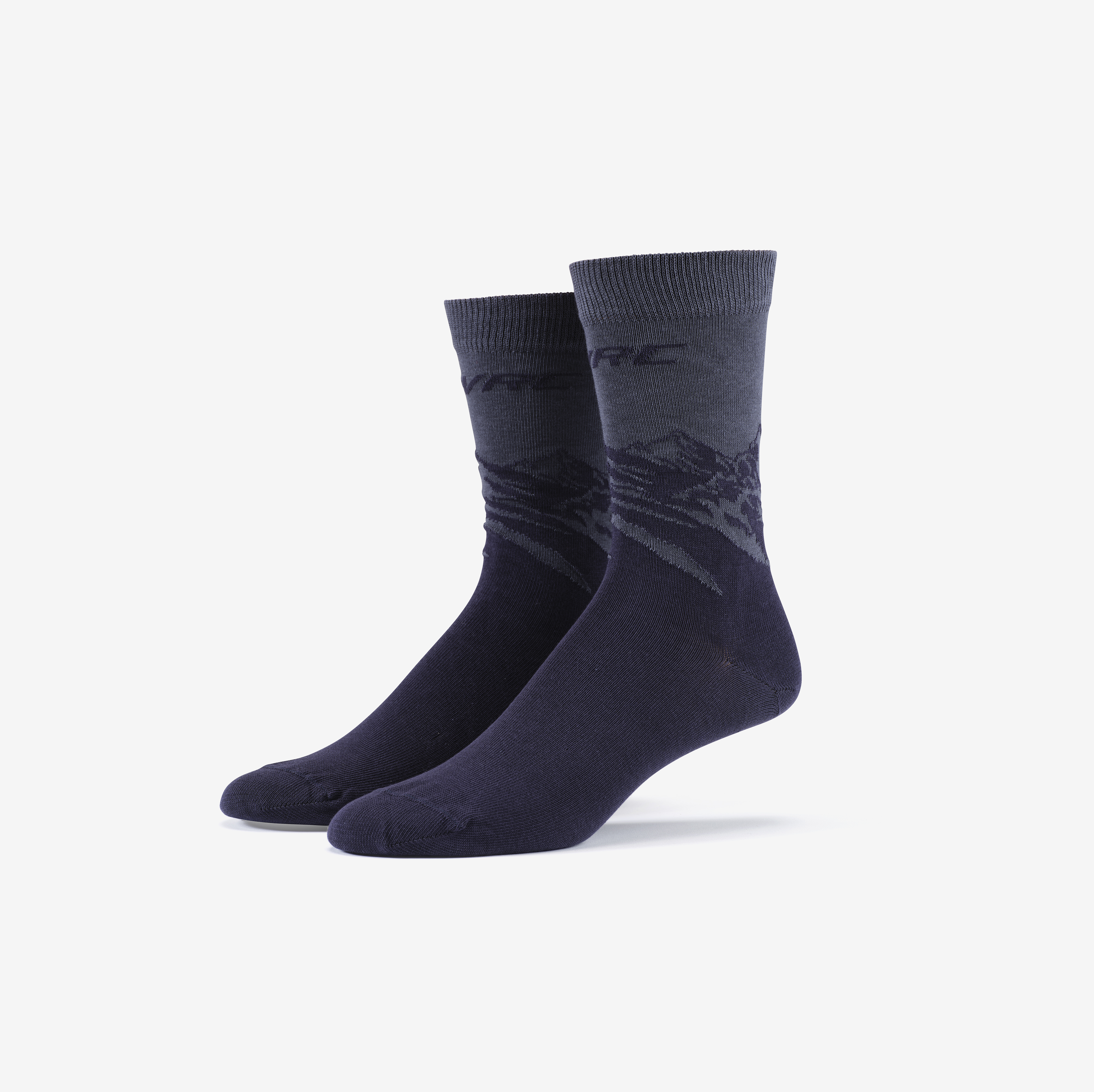 Daily Mountain Socks Unisex India Ink/Deep Navy