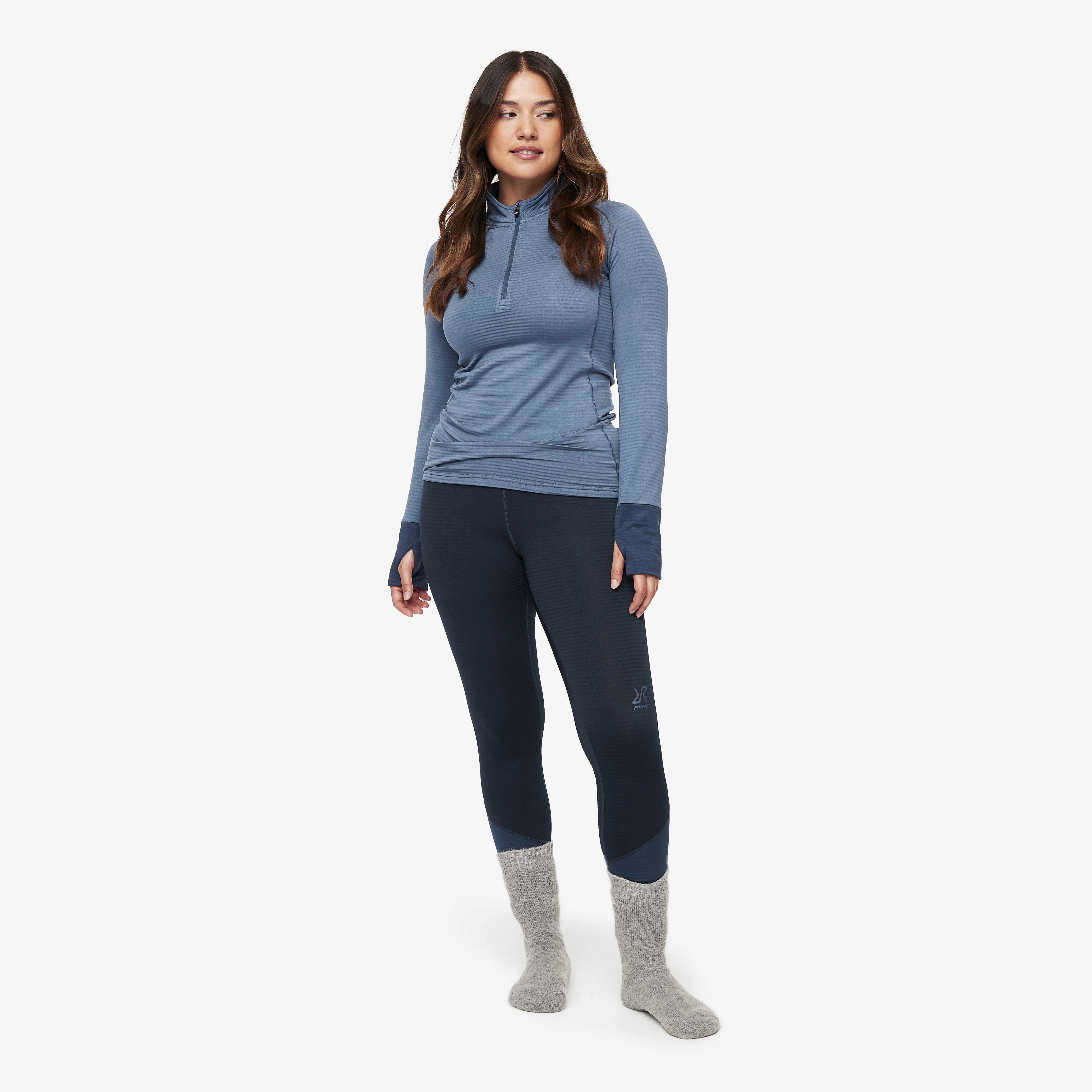 Hiball Waffle Base Layer Set Blue Horizon Dame