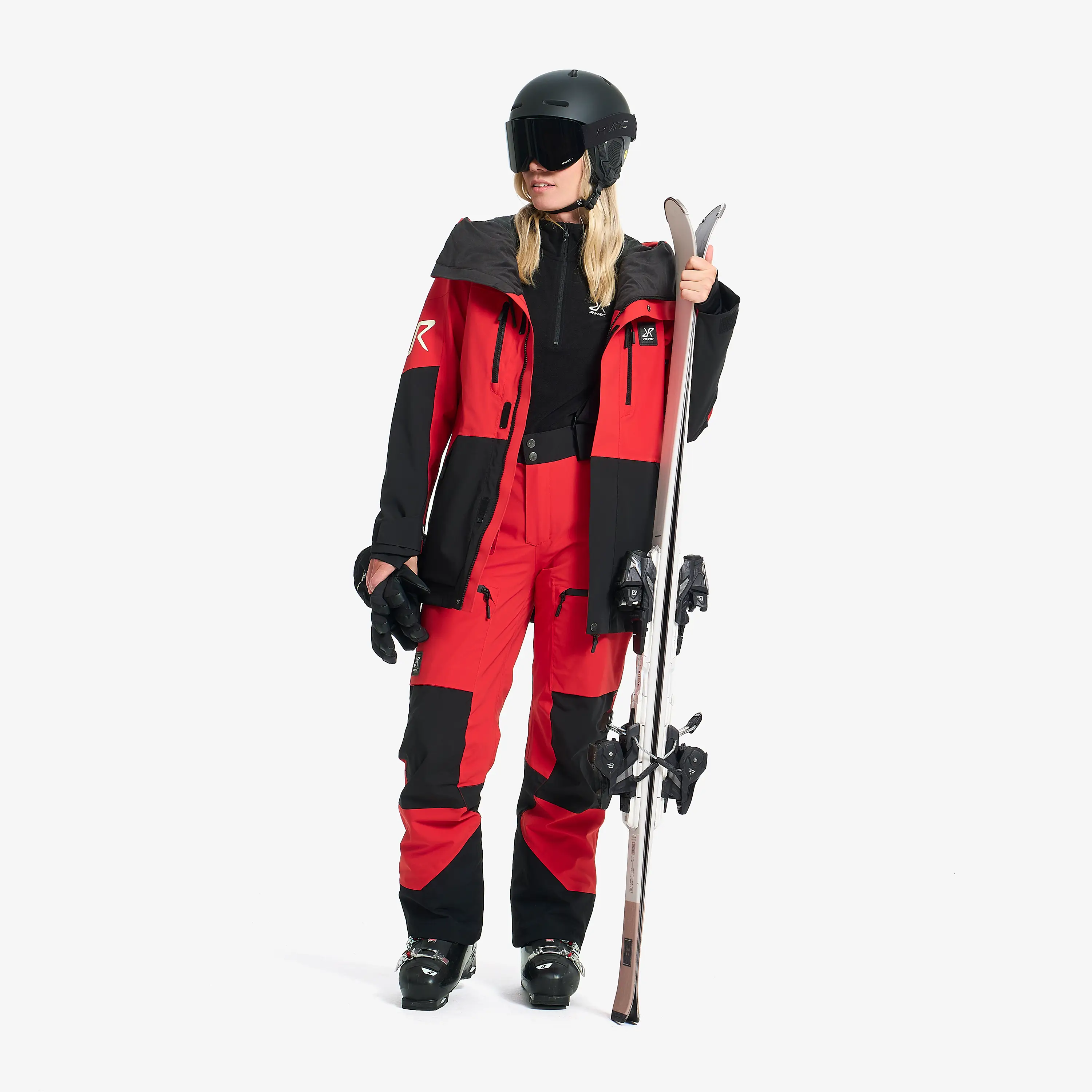 Accxel 2L Ski Pants Aura Red/Black Dámské,