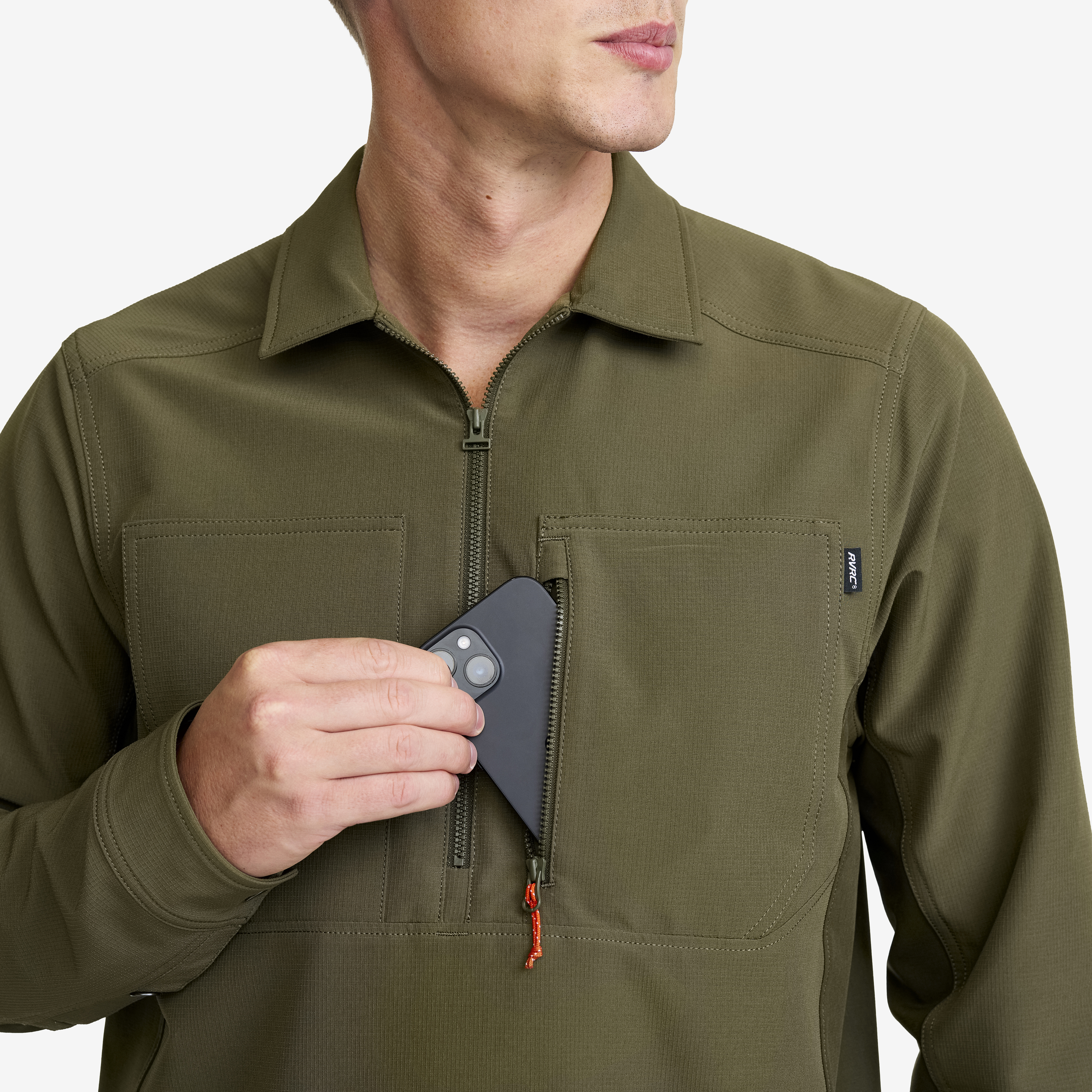 Ridge Half-zip Stretch Shirt Men Grape Leaf/Forest Night