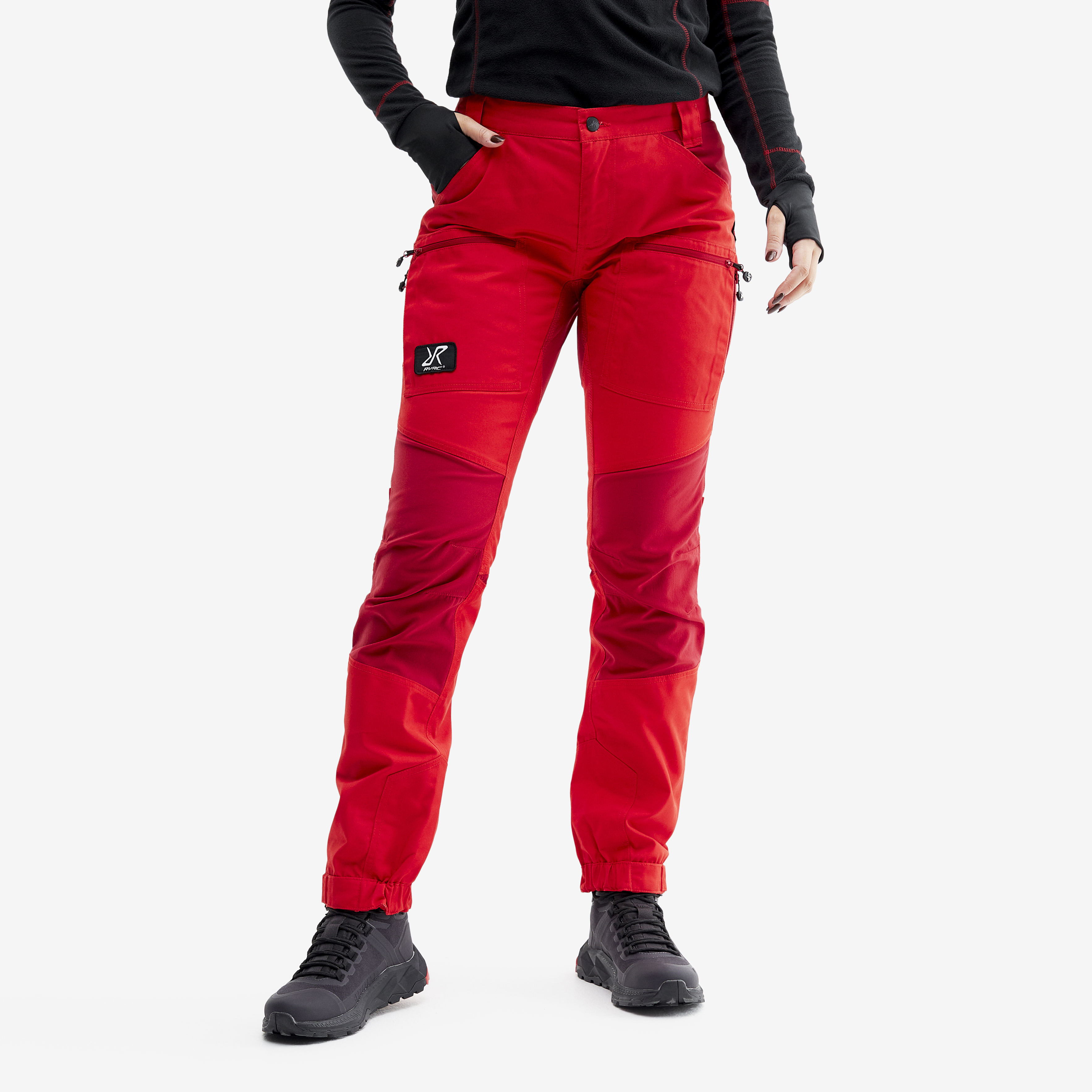 Nordwand Pro hiking trousers for women in red