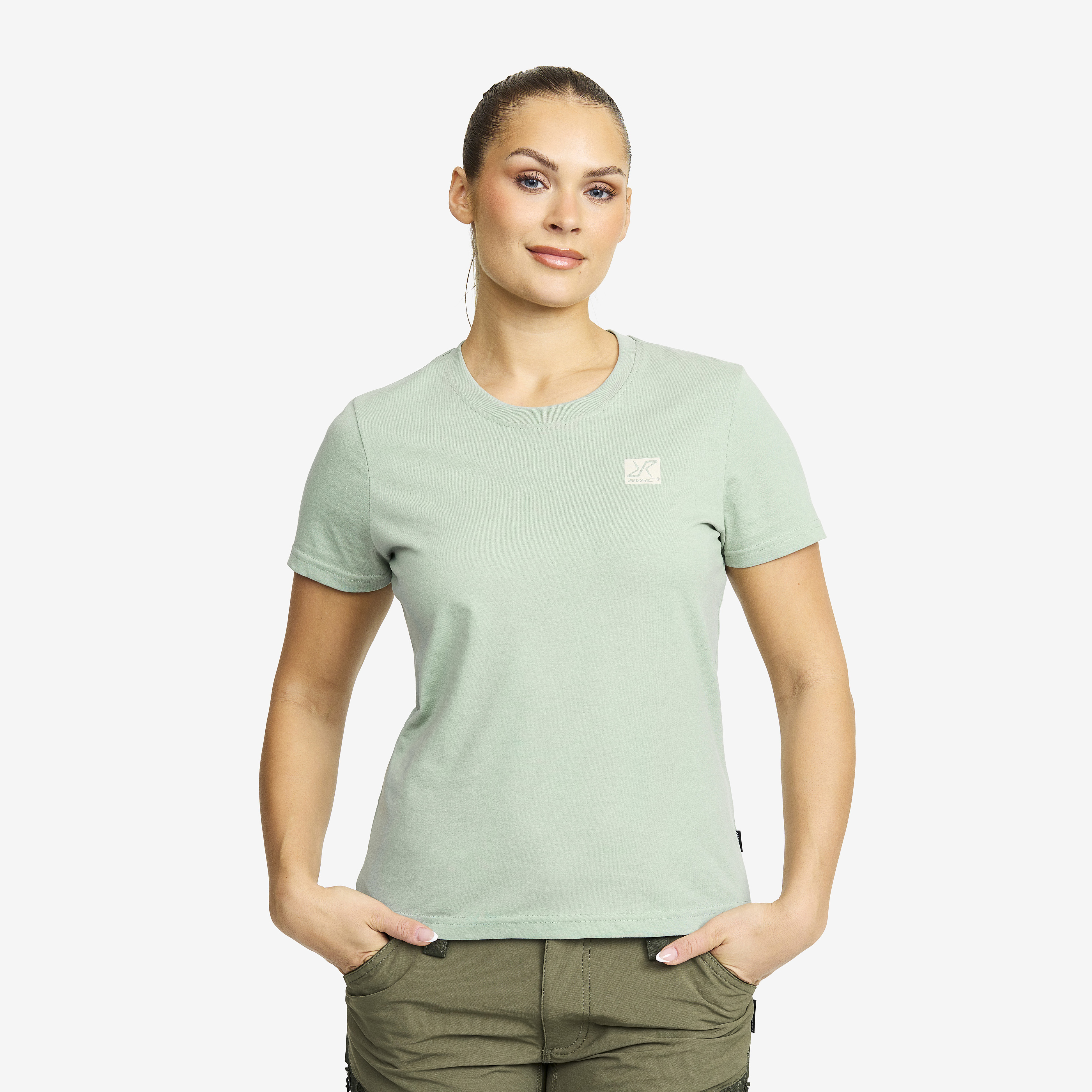 Easy Slim Fit T-shirt  Iceberg Green Dames