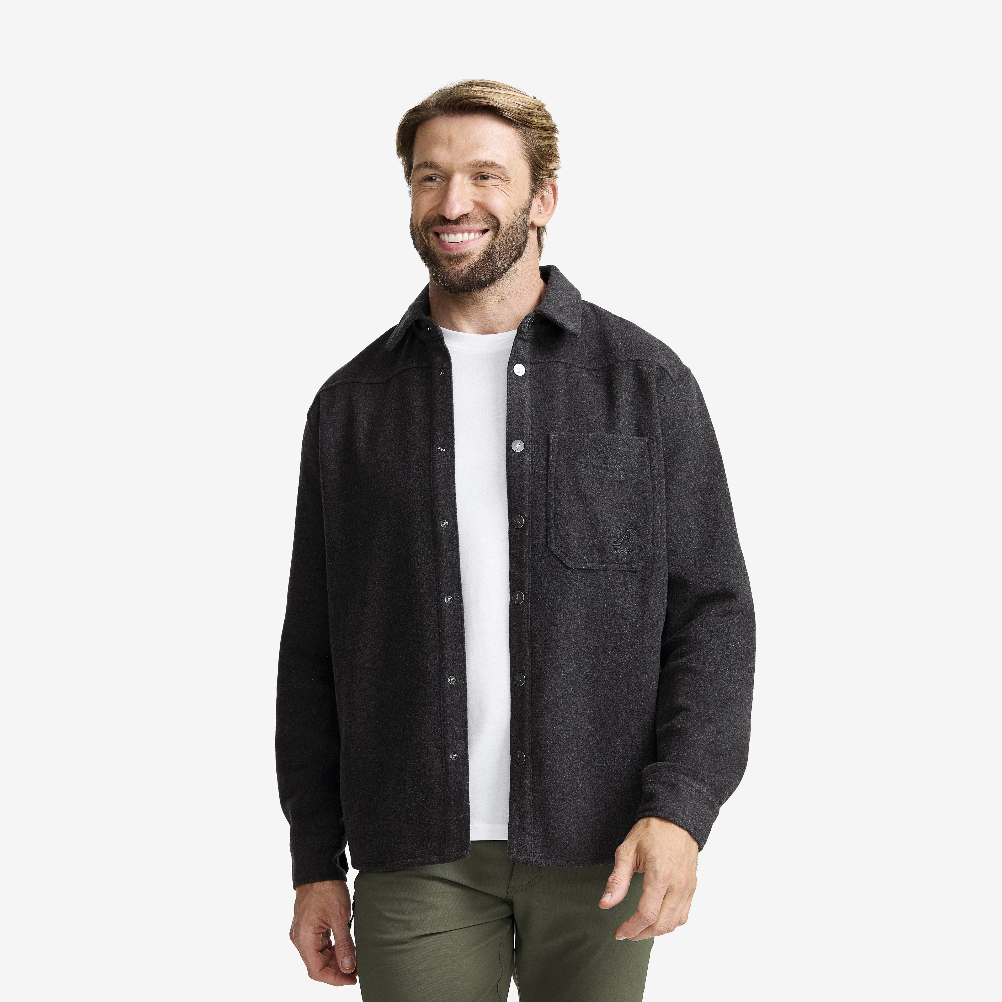 Highland Warm Overshirt Anthracite Herr,
