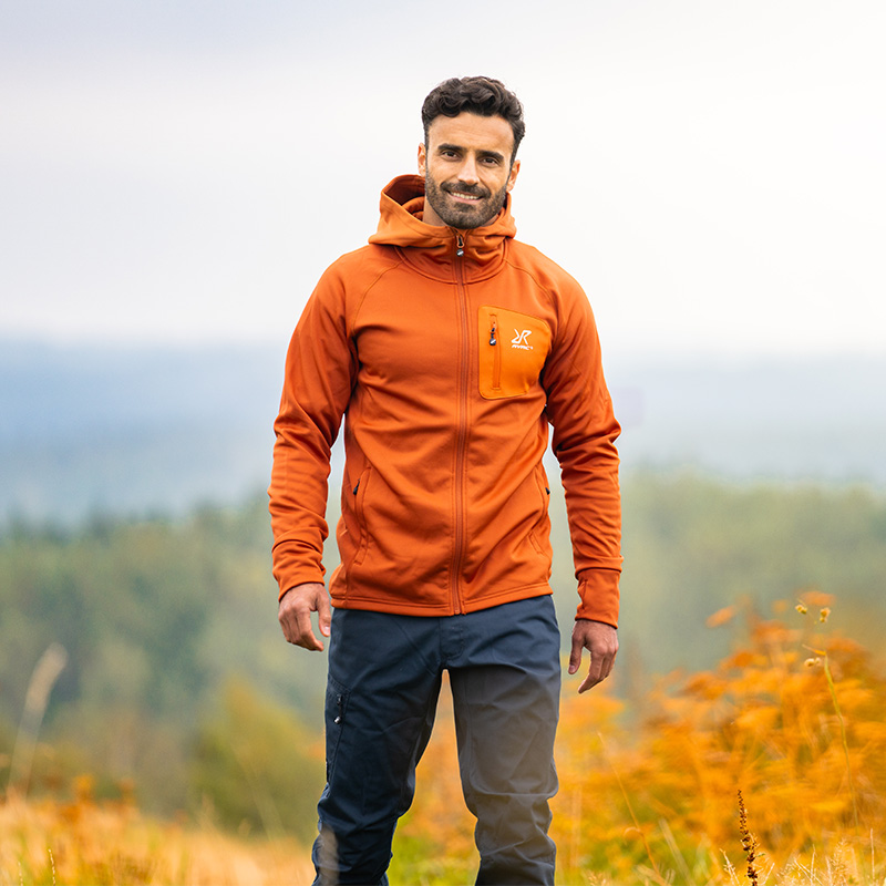 RevolutionRace Hiker Fleece Hoodie für Herren, Leichter und elastischer Fleece-Hoodie, Deep Navy, S
