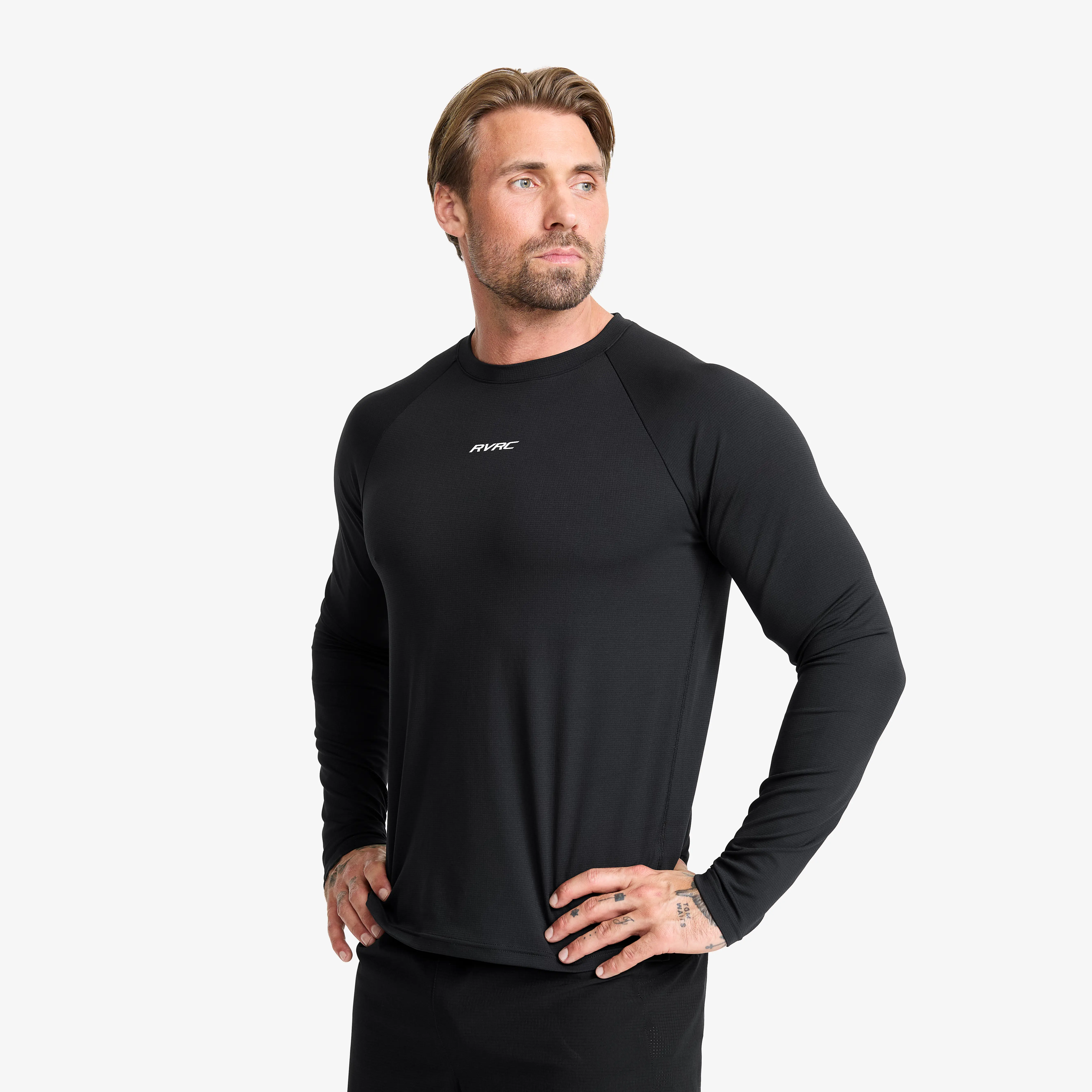 Pulse Active Long-sleeved T-shirt Herre Black, Størrelse:2XL - Herre > Overdele > Langærmede Trøjer