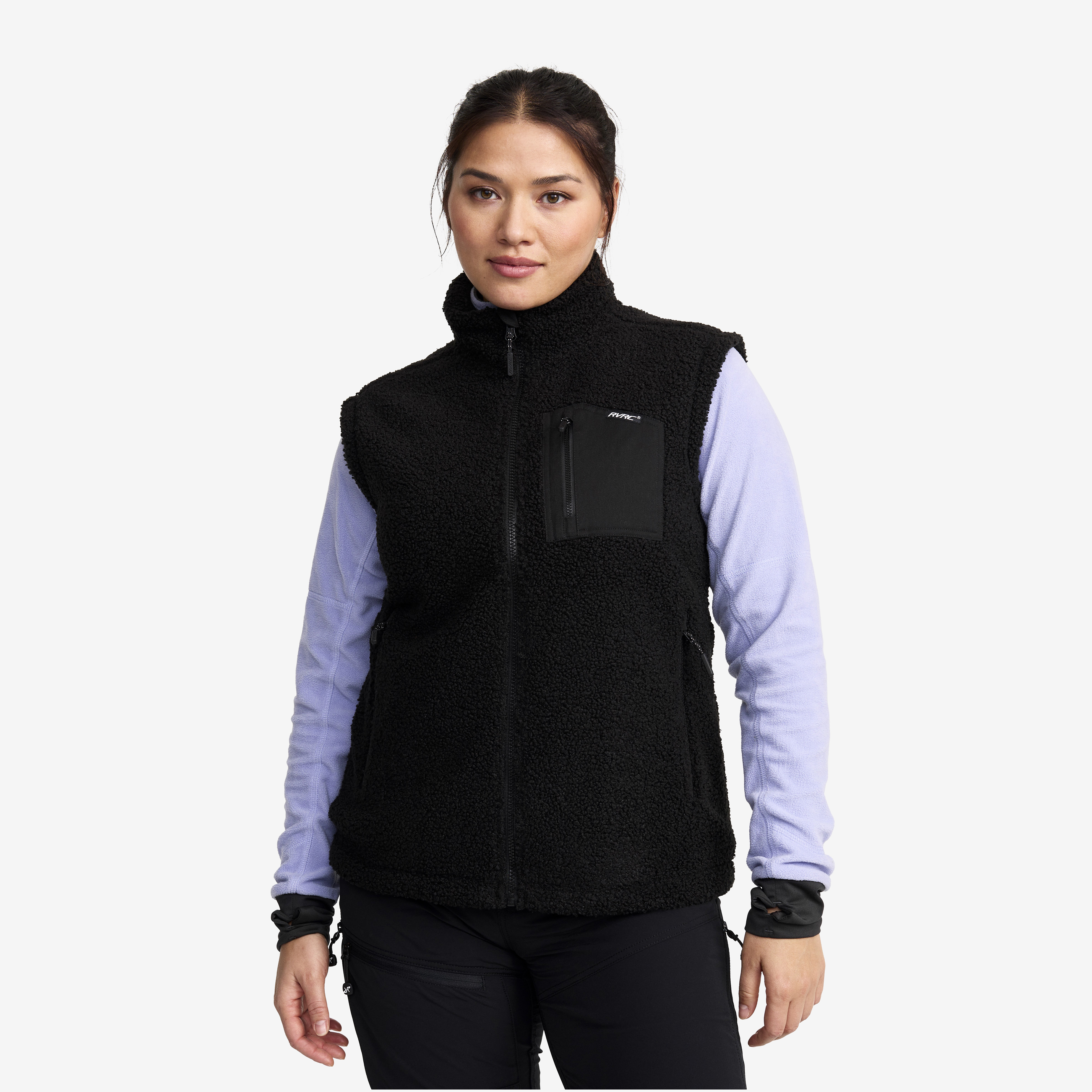 Essential Fleece Vest Women Black