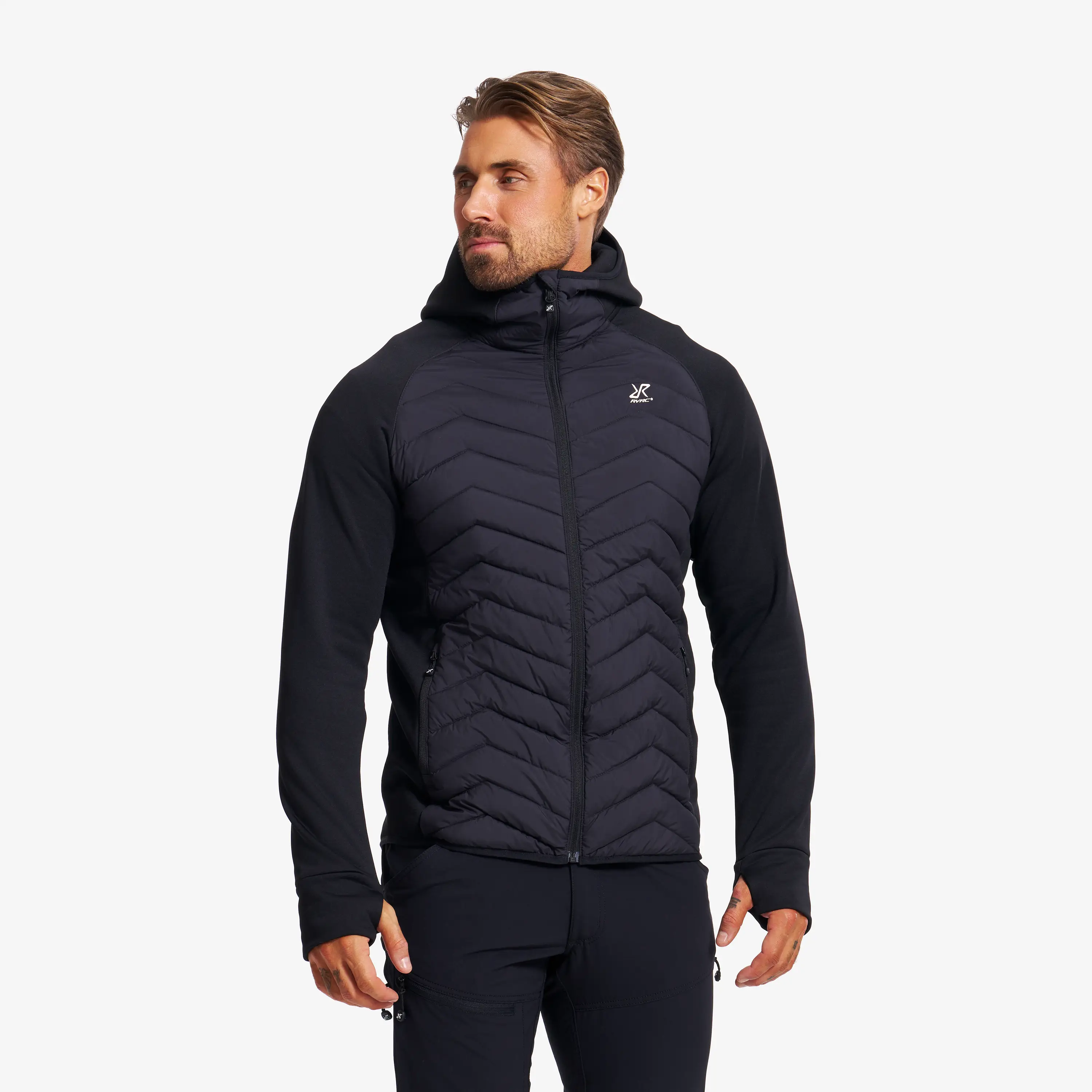 Evolution Hybrid Fleece Jacket Black Hombres,