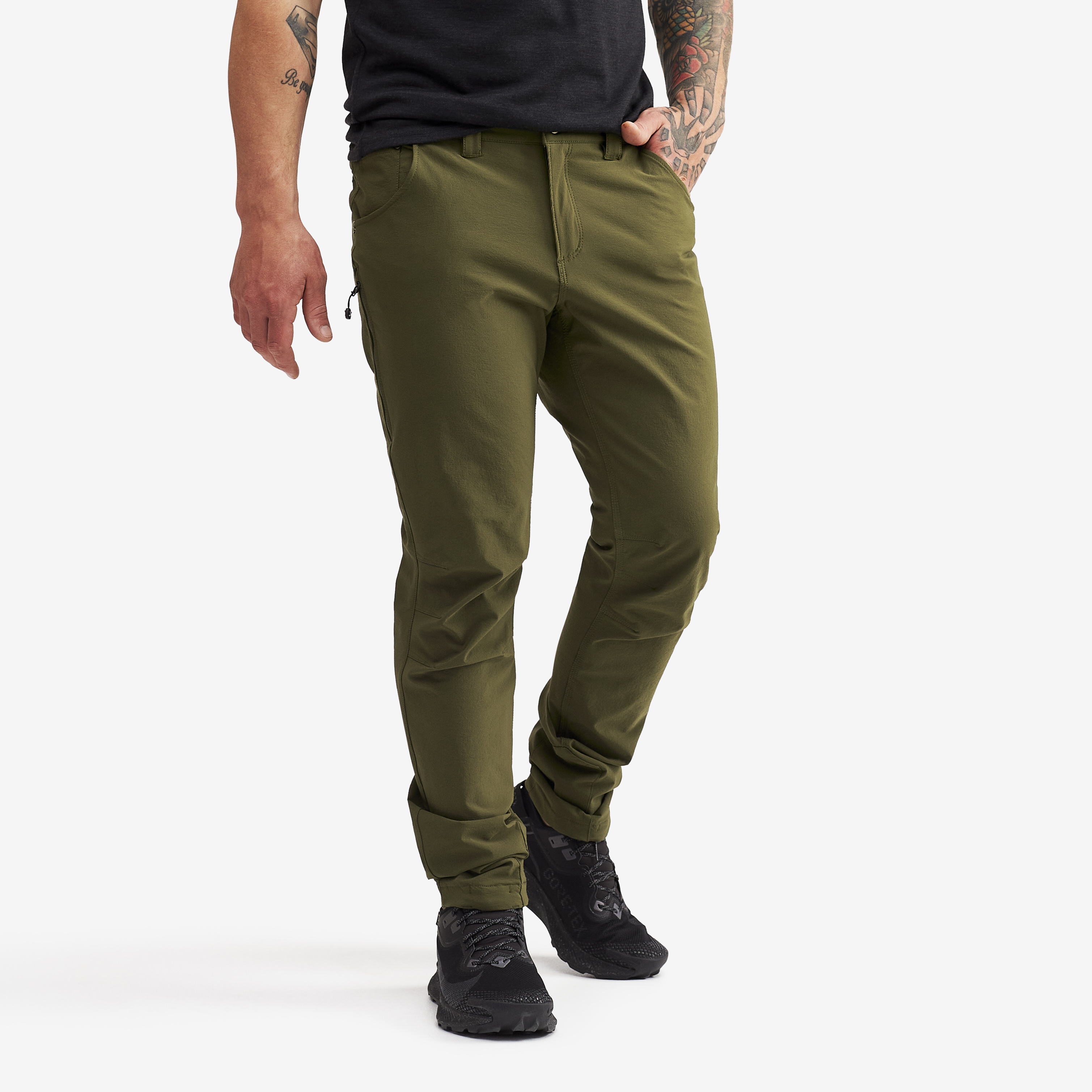 Adrenaline Outdoor Jeans Men Dark Olive RevolutionRace