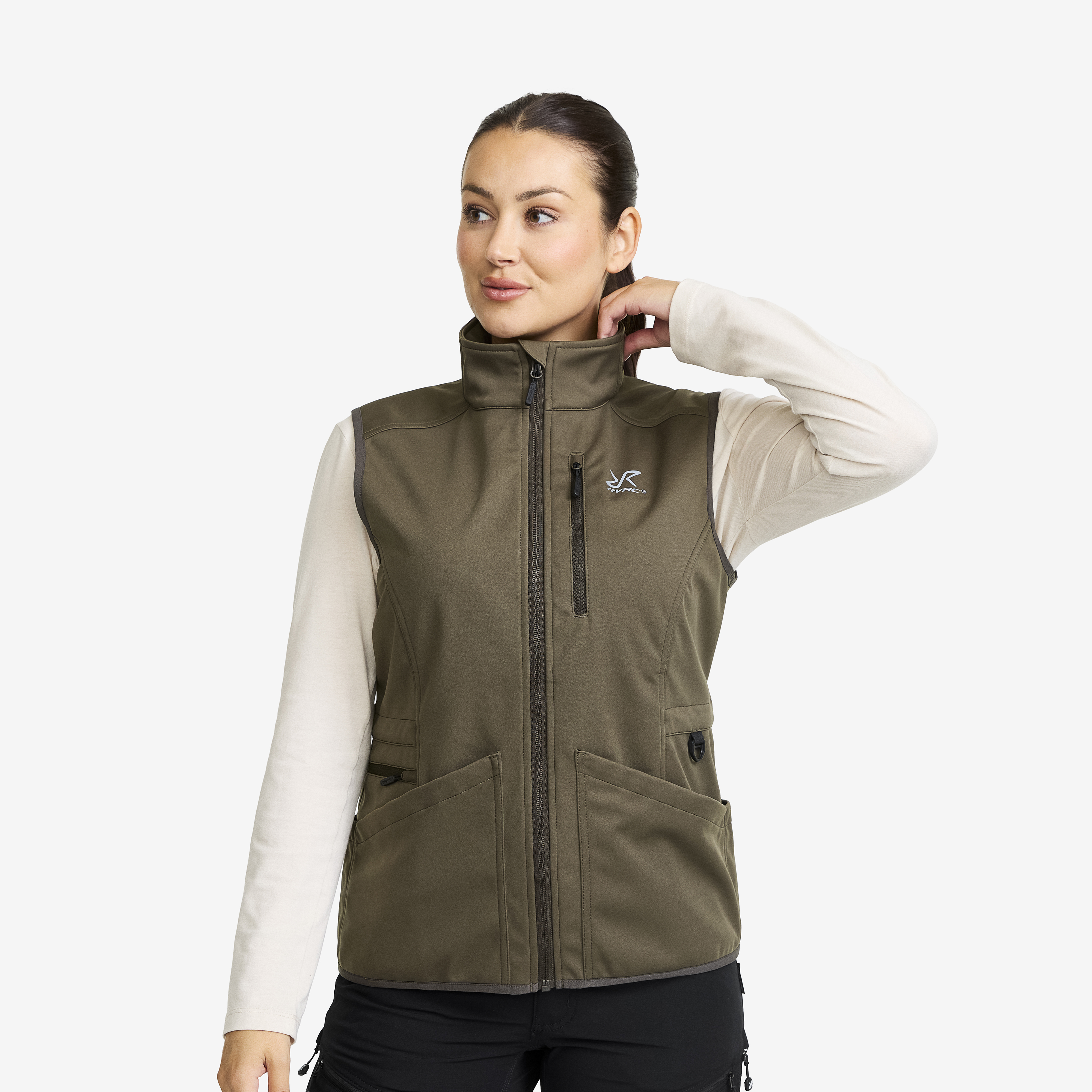 Responder Softshell Vest Dame Light Moss Gray
