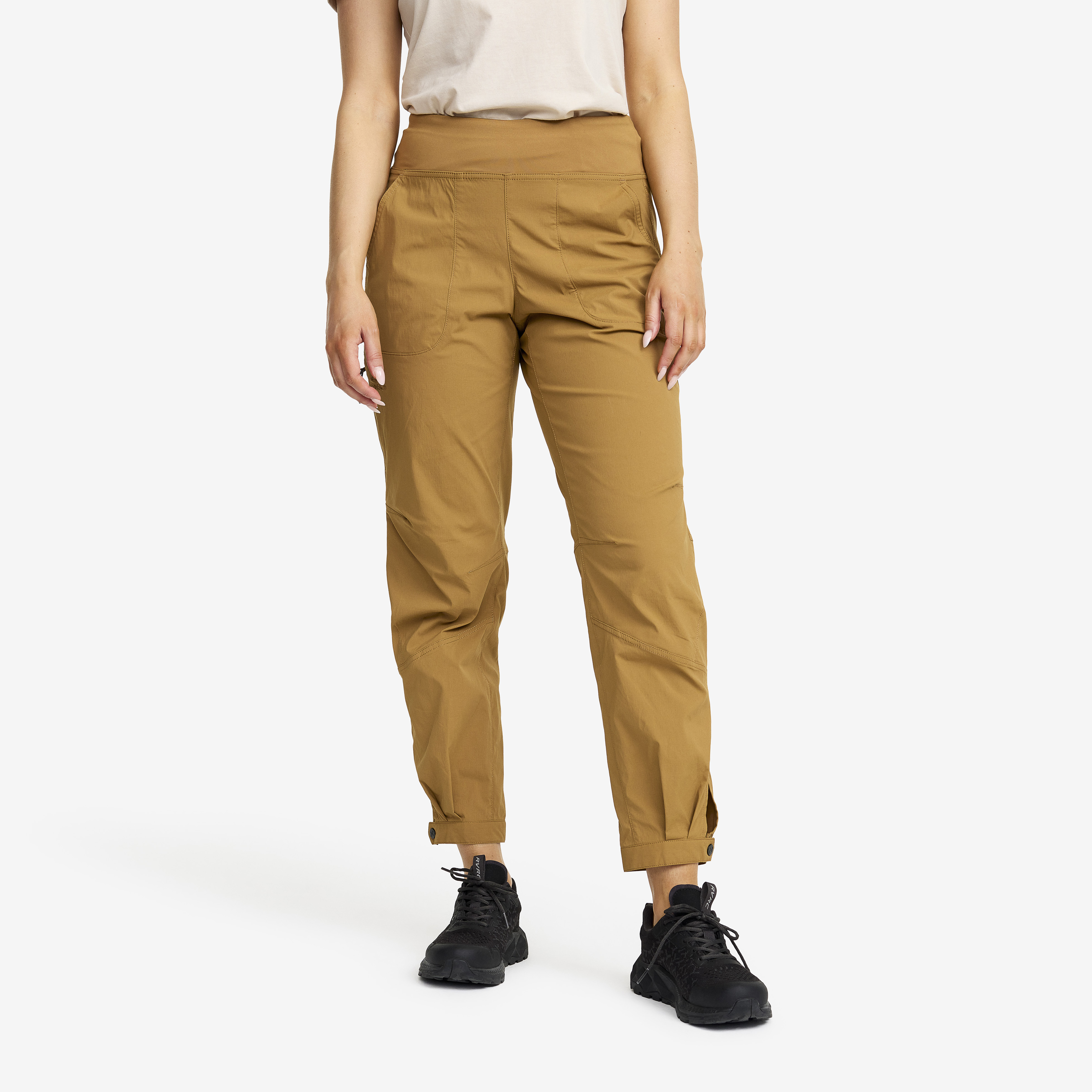 Breezy Curved Ankle Stretch Pants Dame Dijon
