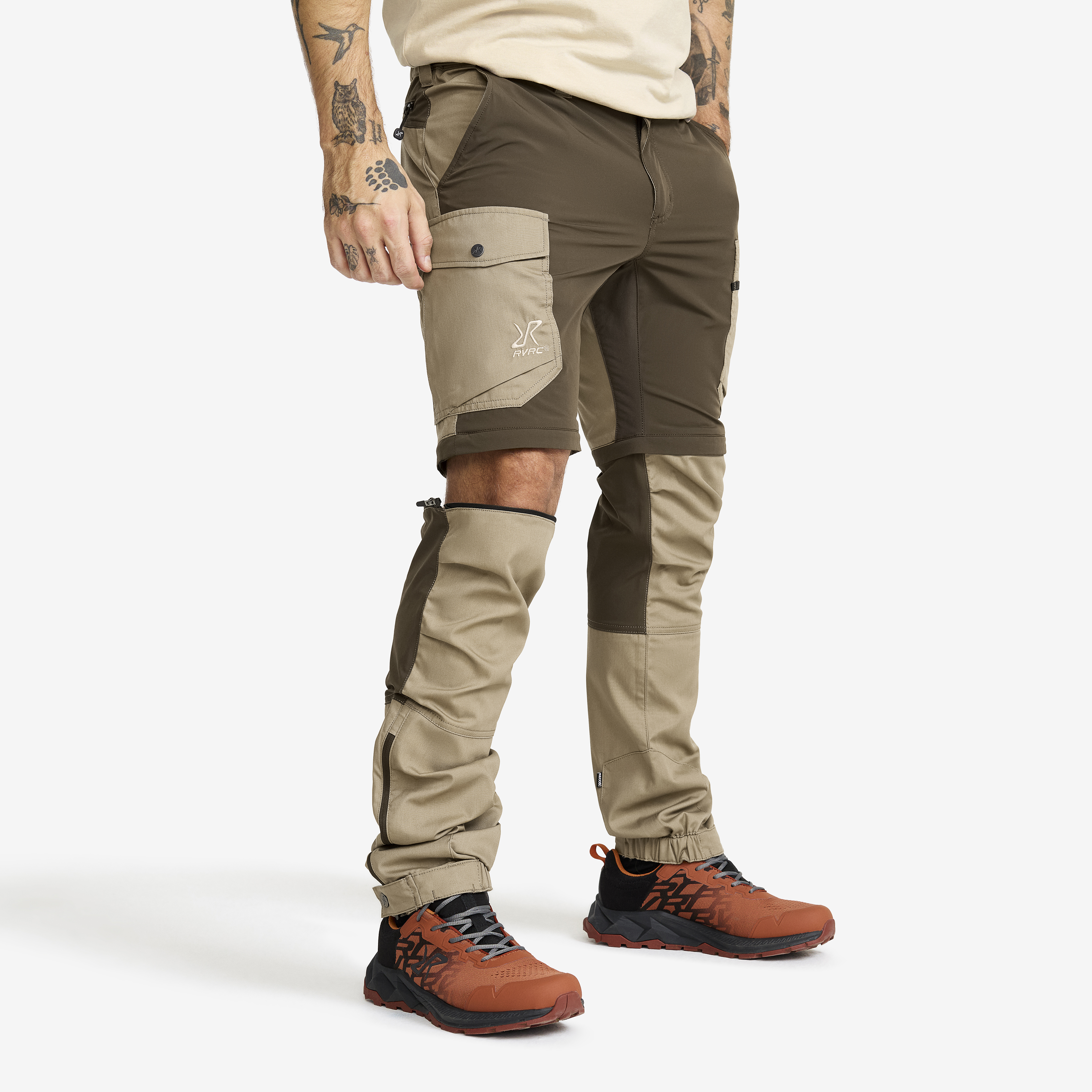 Rambler Lightweight Zip-off Pants Herren Mud/Brindle RevolutionRace