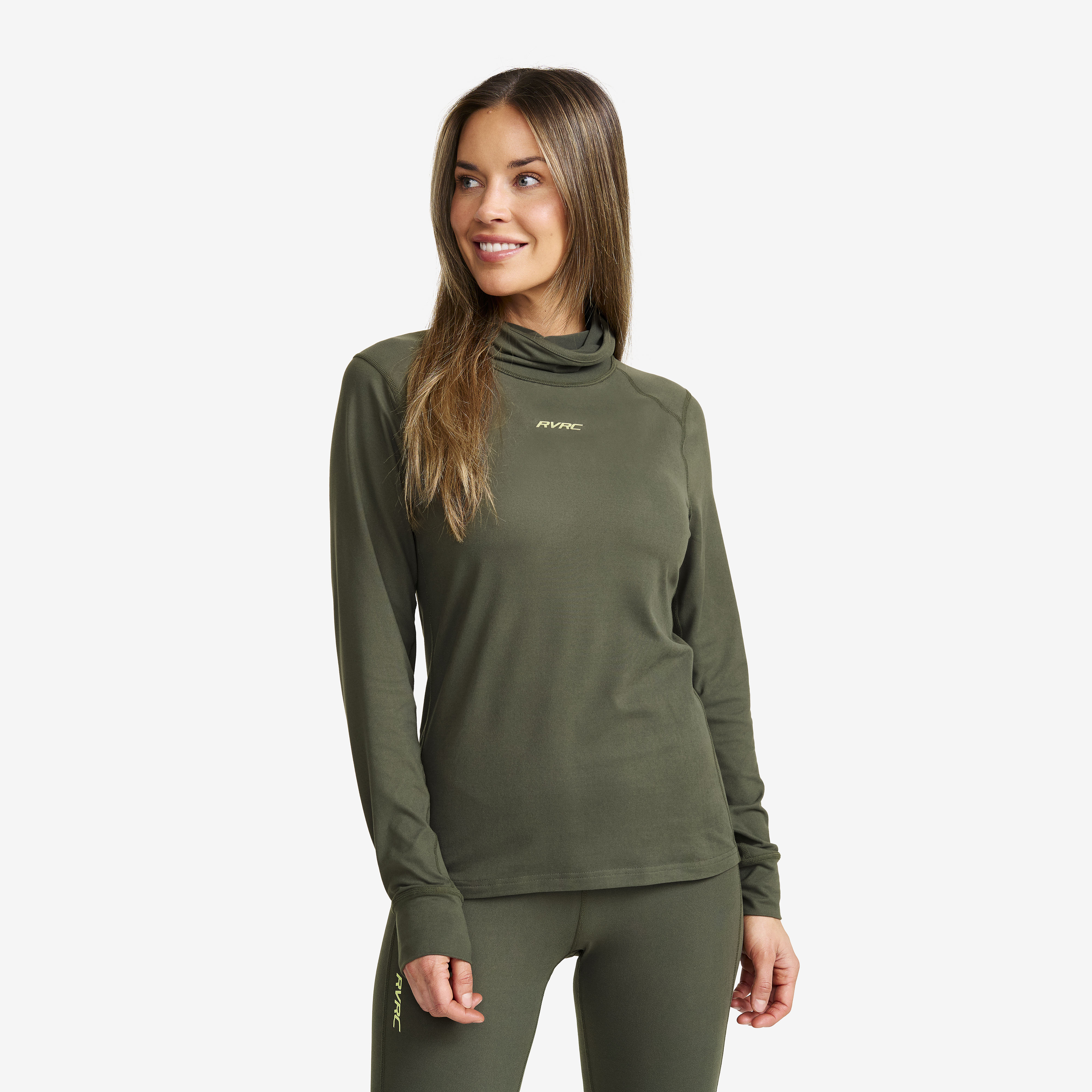 Downhill Base Layer Balaclava Top Kambaba Green Women,