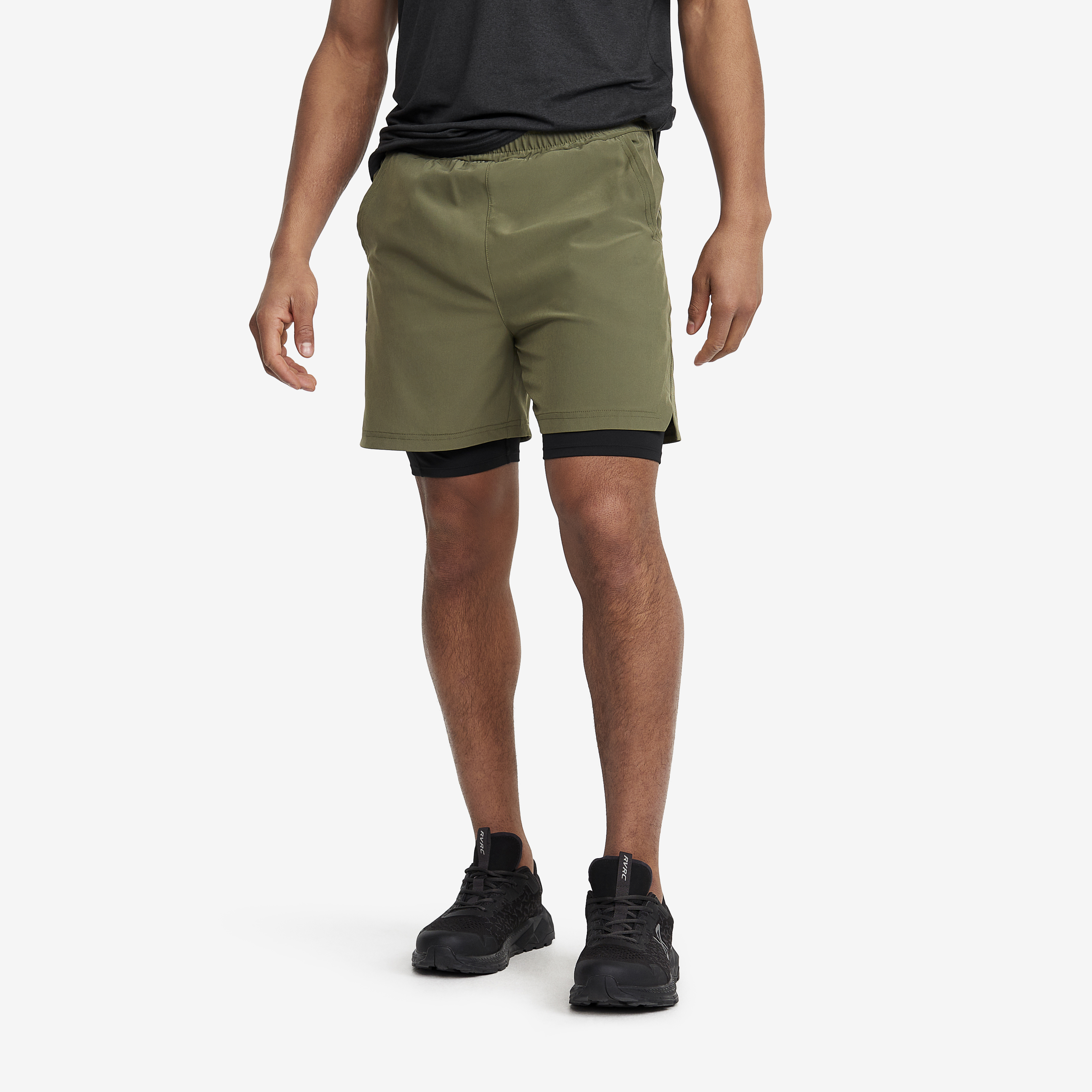 2-in-1 Shorts Men Black