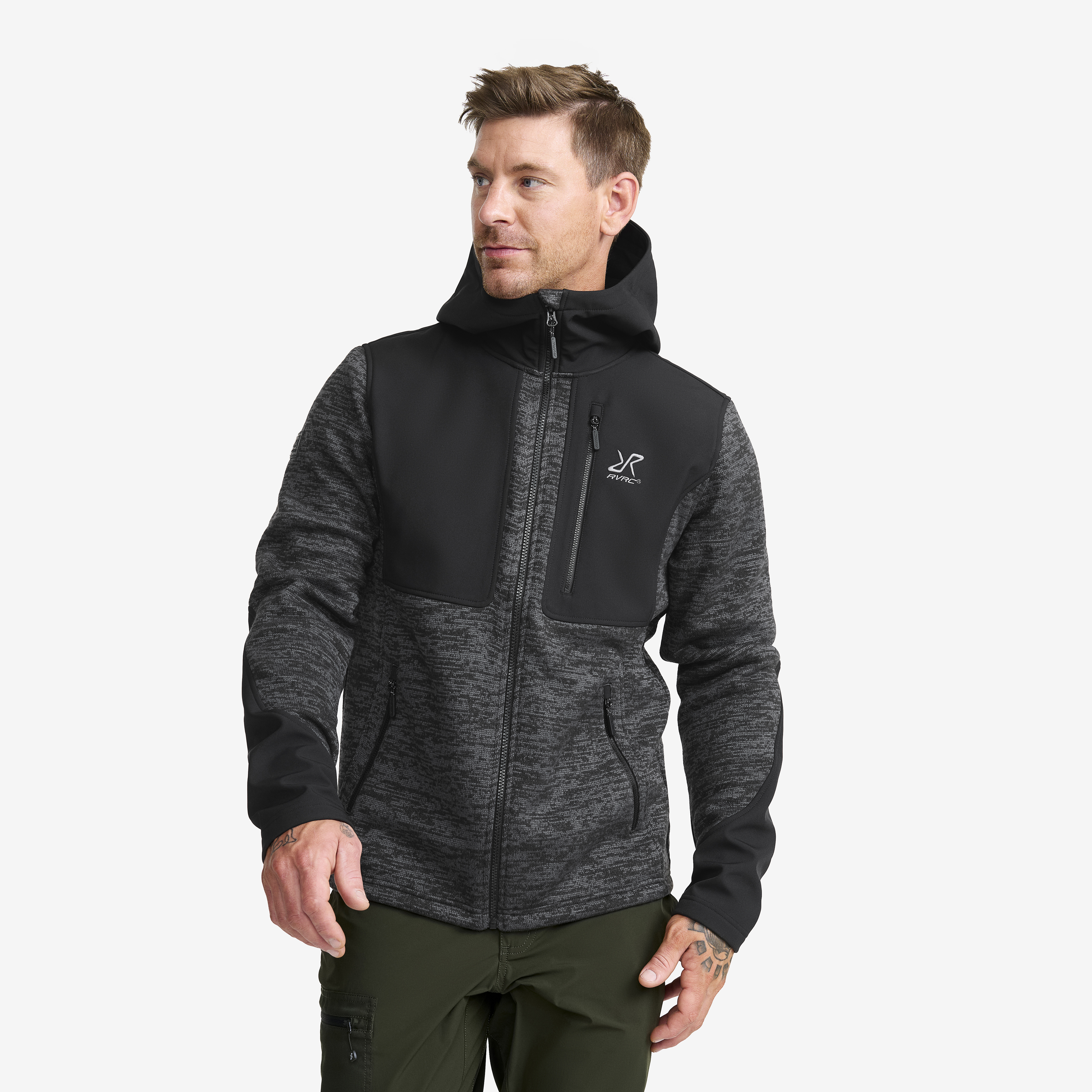 Wander Pro Wool Hoodie Anthracite Homme, 