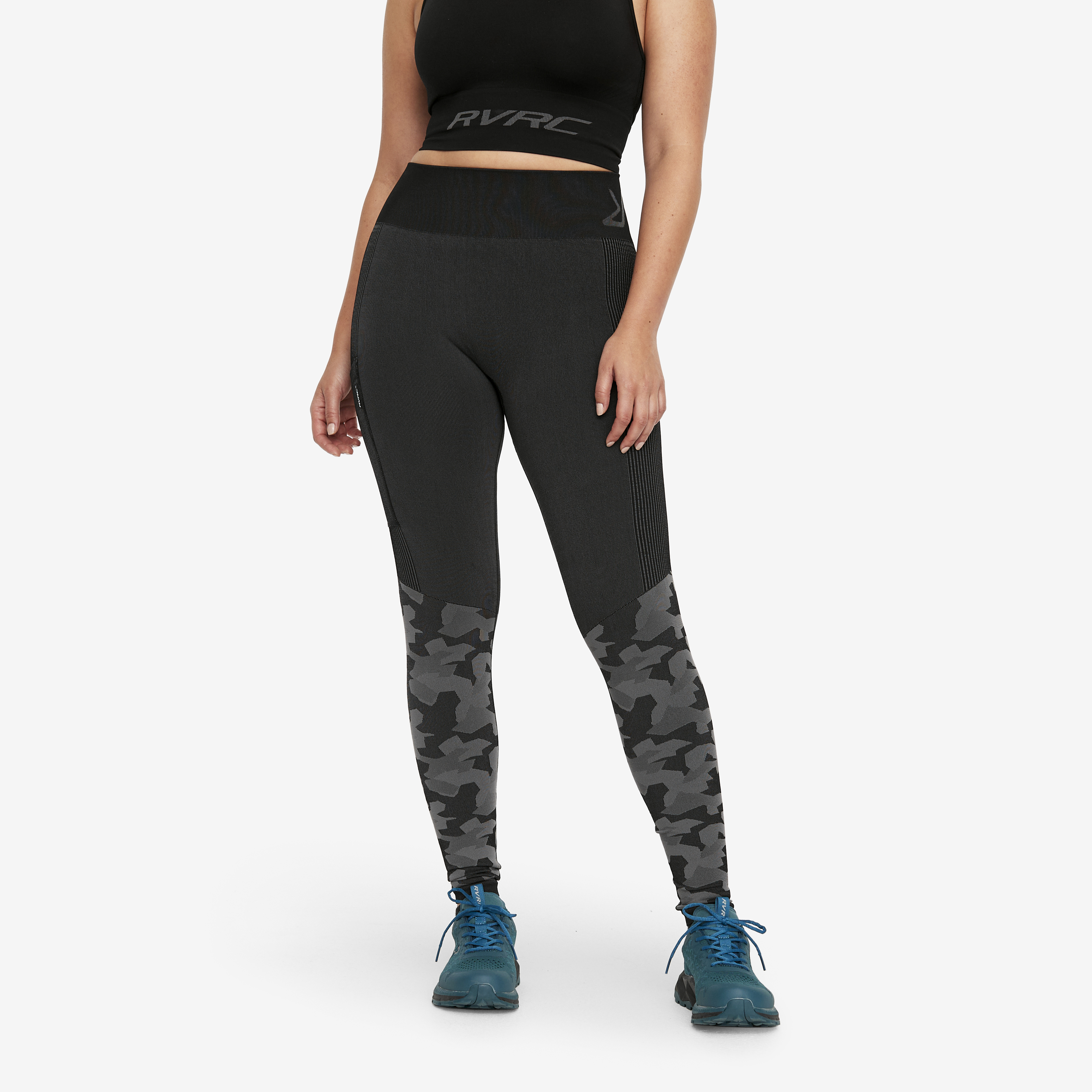 Descent Seamless Camo Tights Black