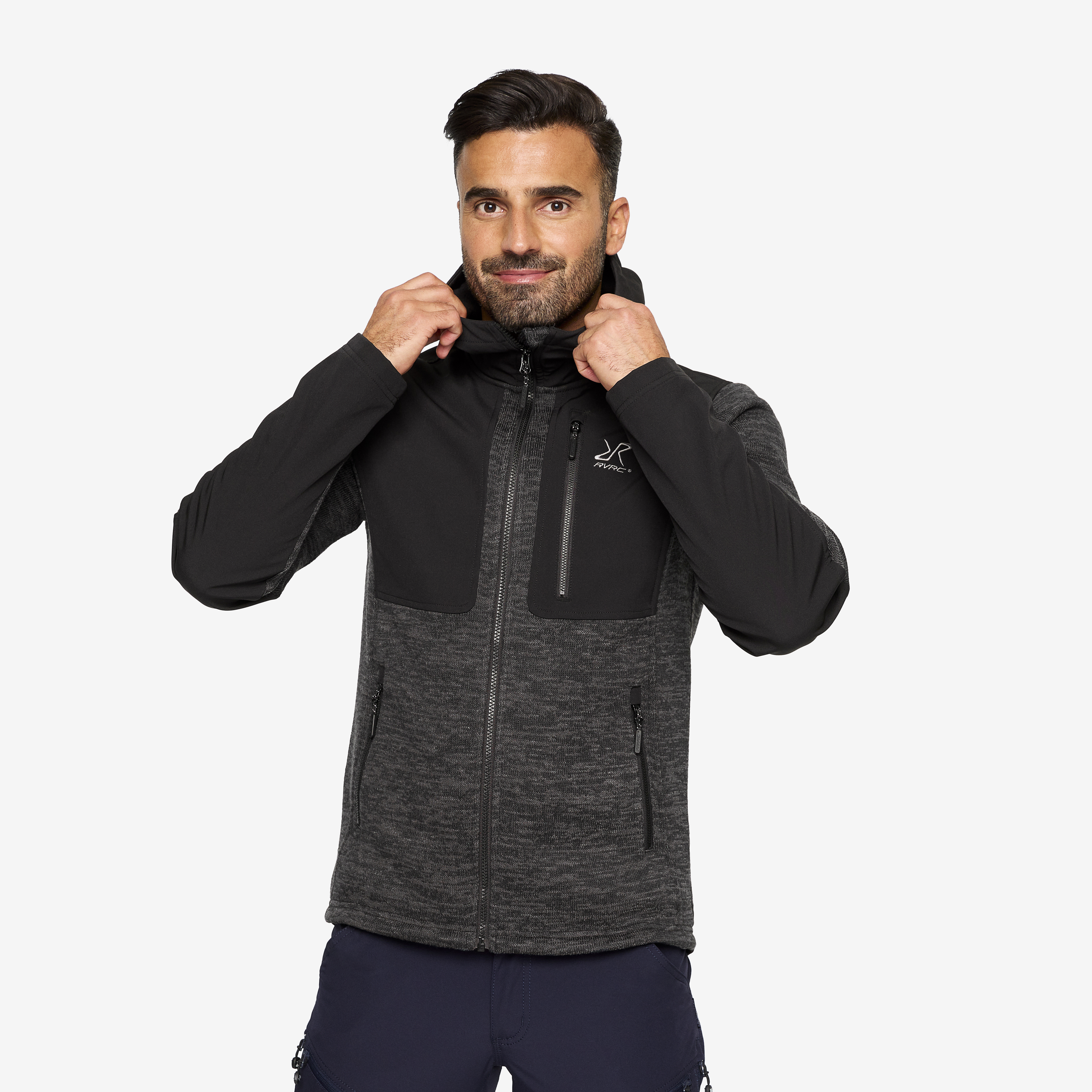 Wander Pro Wool Hoodie Anthracite Hombres