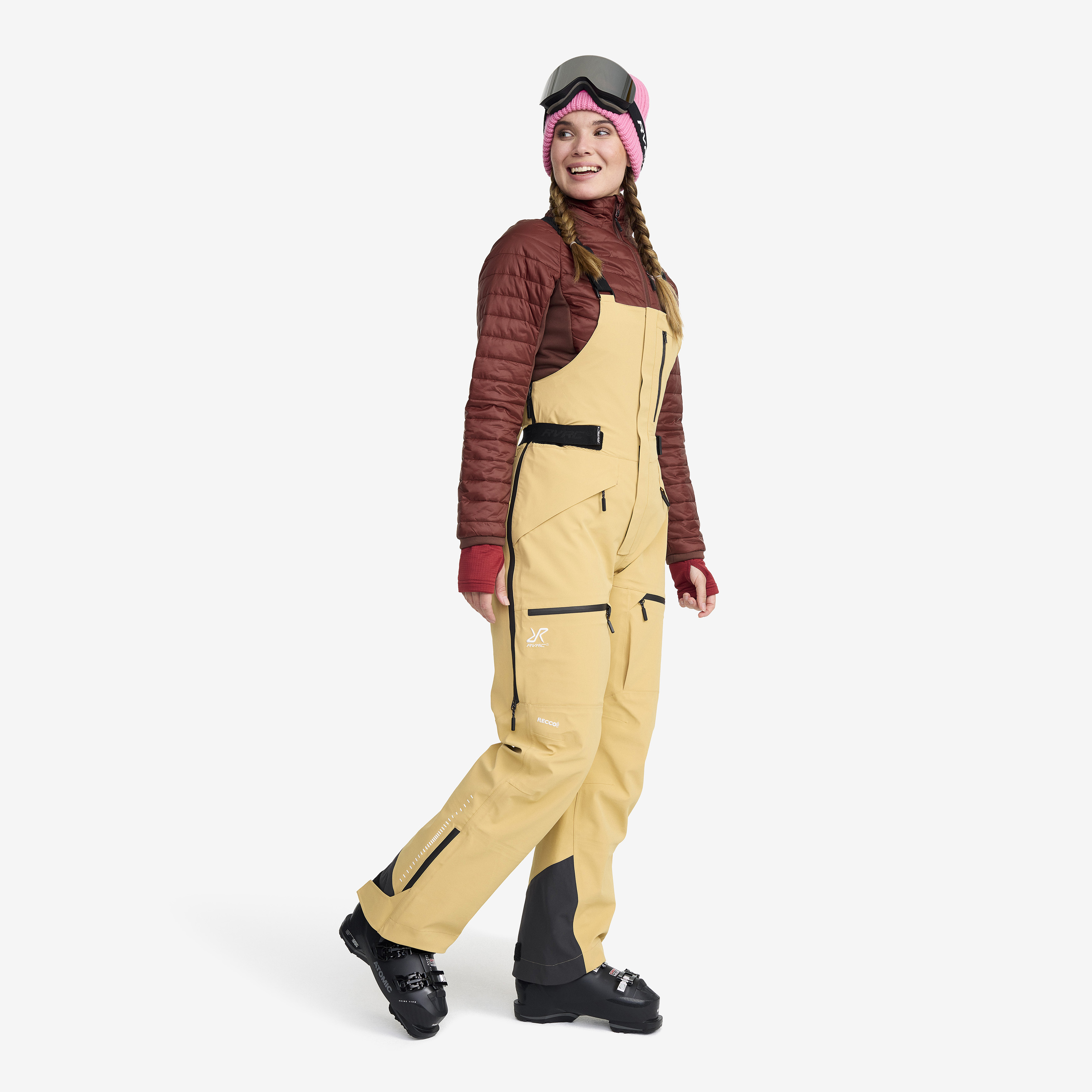 Atlas 3L Ski Bib Pants - Dam - Lark, Storlek:3XL - Vinterbyxor