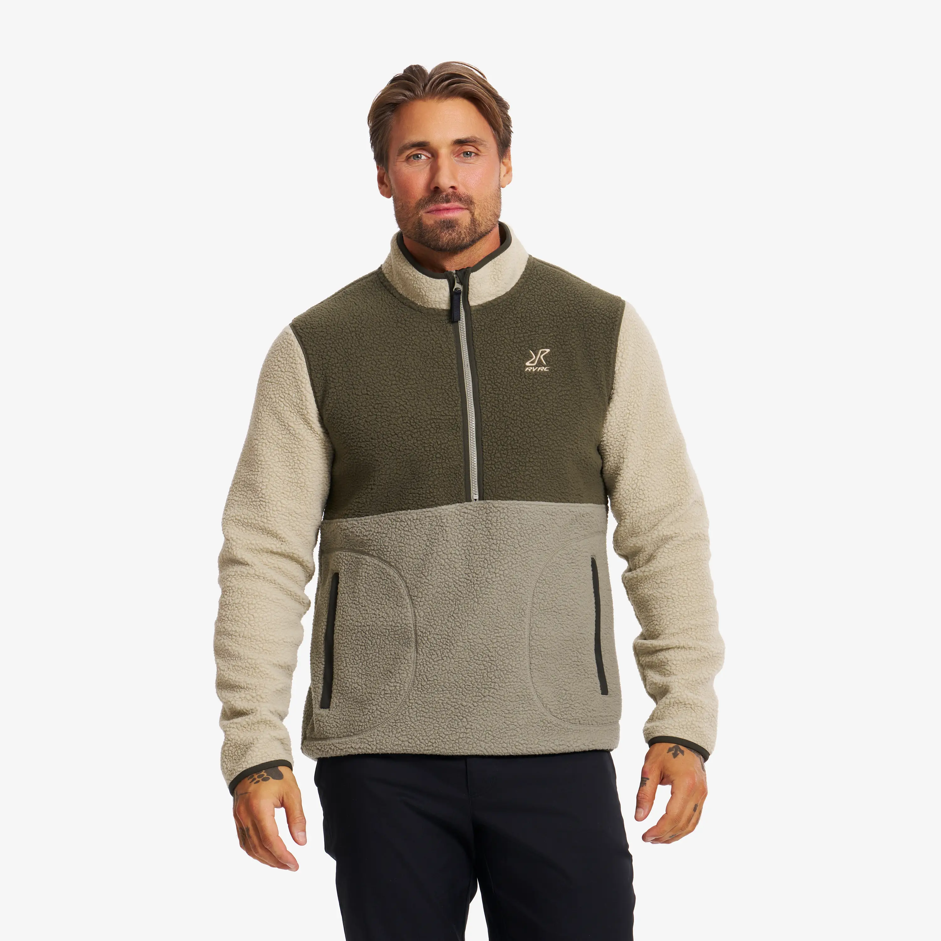 Canyon Half-zip Pile Fleece Herre Grape Leaf/Eucalyptus, Størrelse:2XL - Herre > Overdele > Fleece & Midlayers