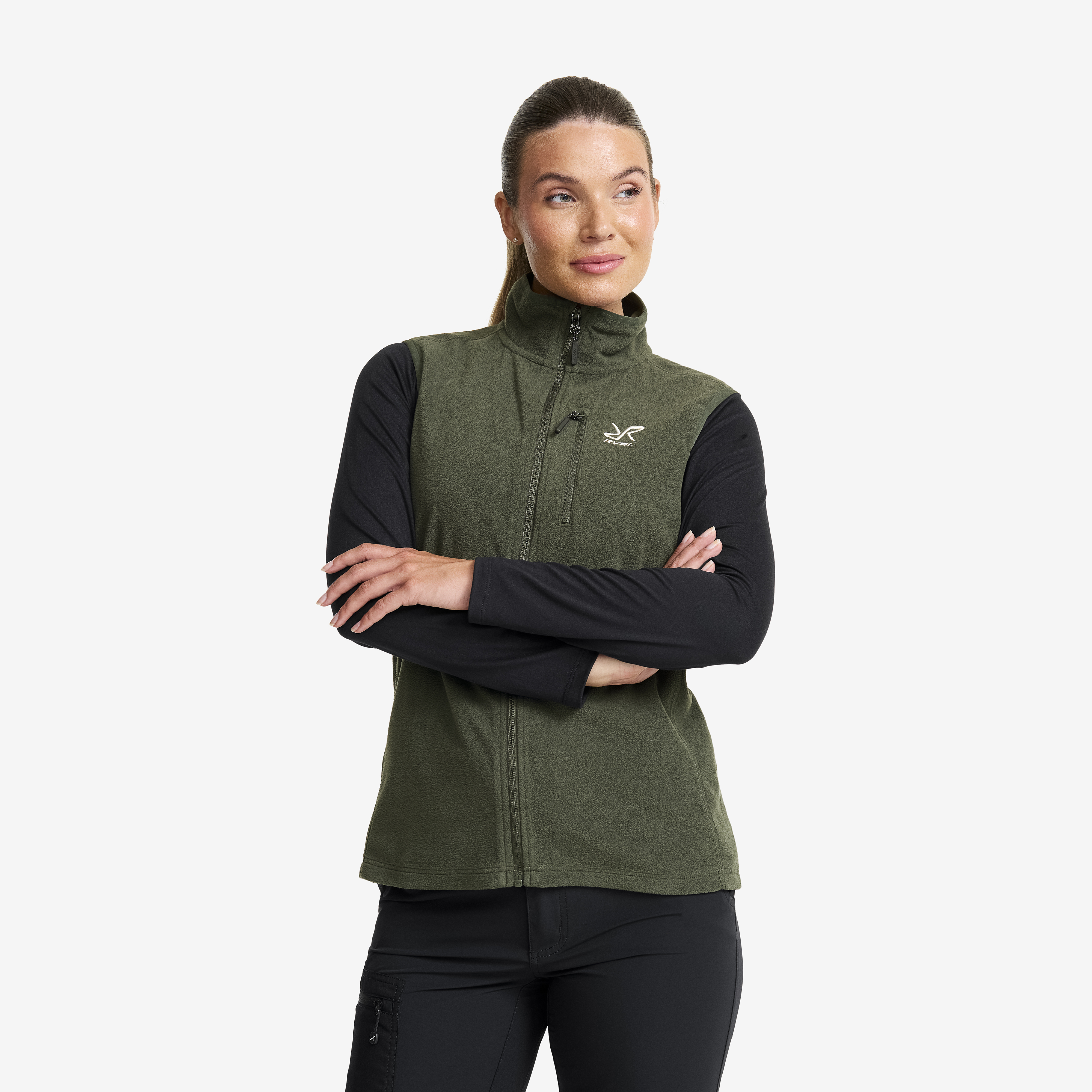 Hiker Fleece Vest Kambaba Green Damen,