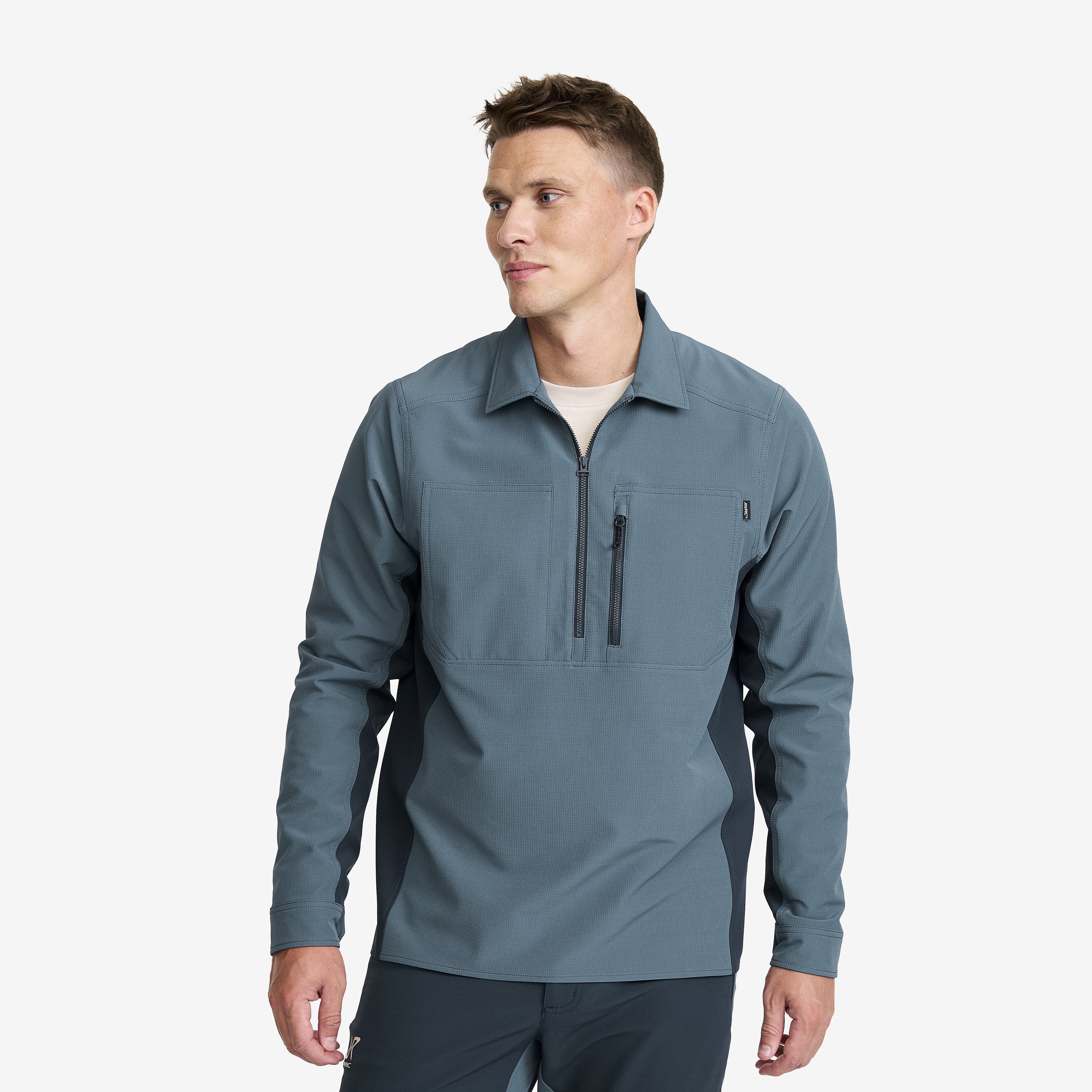 Ridge Half-zip Trek Shirt Miehet Blueberry/Orion Blue Koko:XL – Miehet > Paidat > Flanellipaidat & Pitkähihaiset Paidat