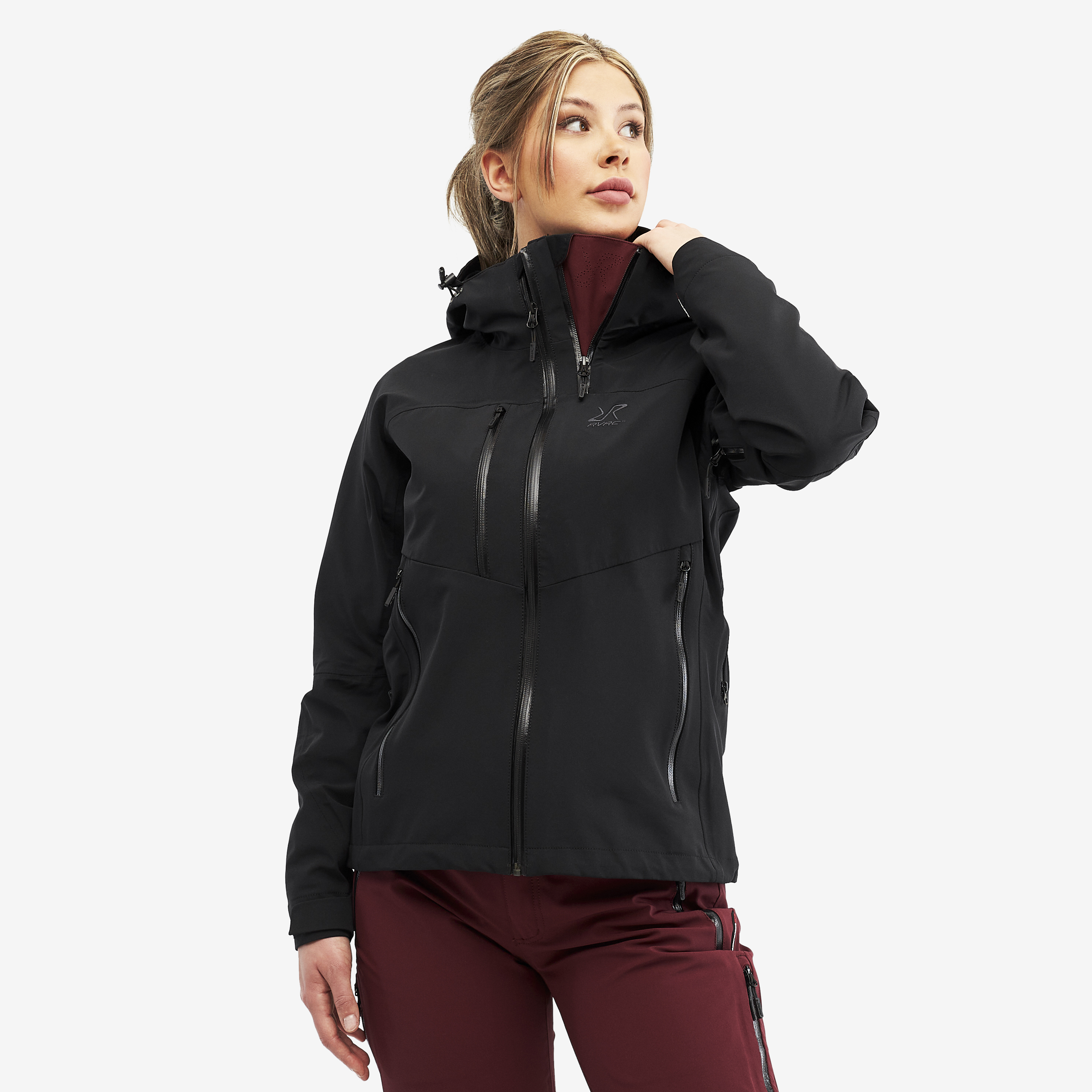Generisch Lichte damesjas outdoor trench windbreaker mantel met capuchon licht oversized voor, grijs, L