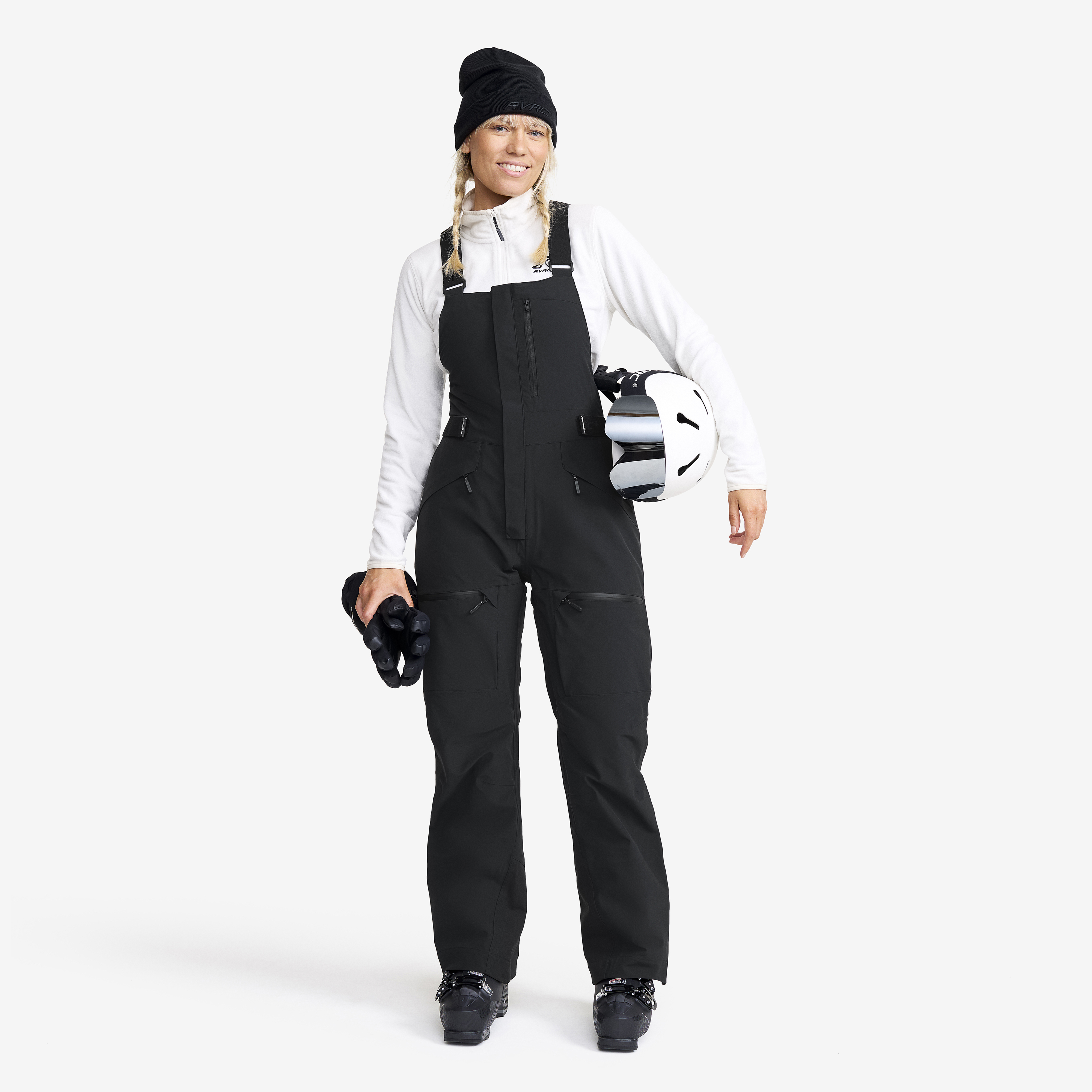 Atlas 3L Ski Bib Pants Black Dame,