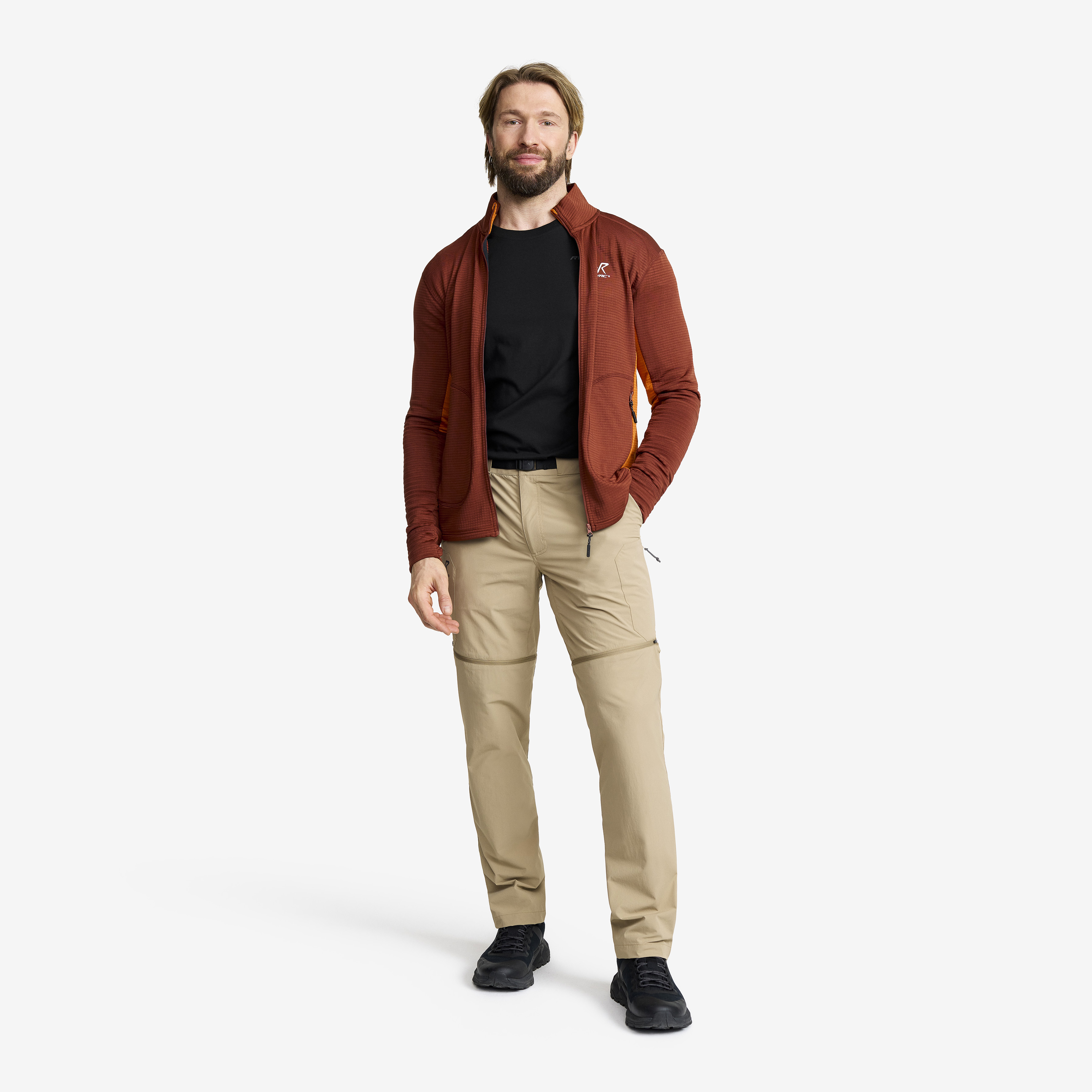 DESCENT Move Sport 135―155 Elevate Hiking Zip-off Pants Men Khaki | RevolutionRace
