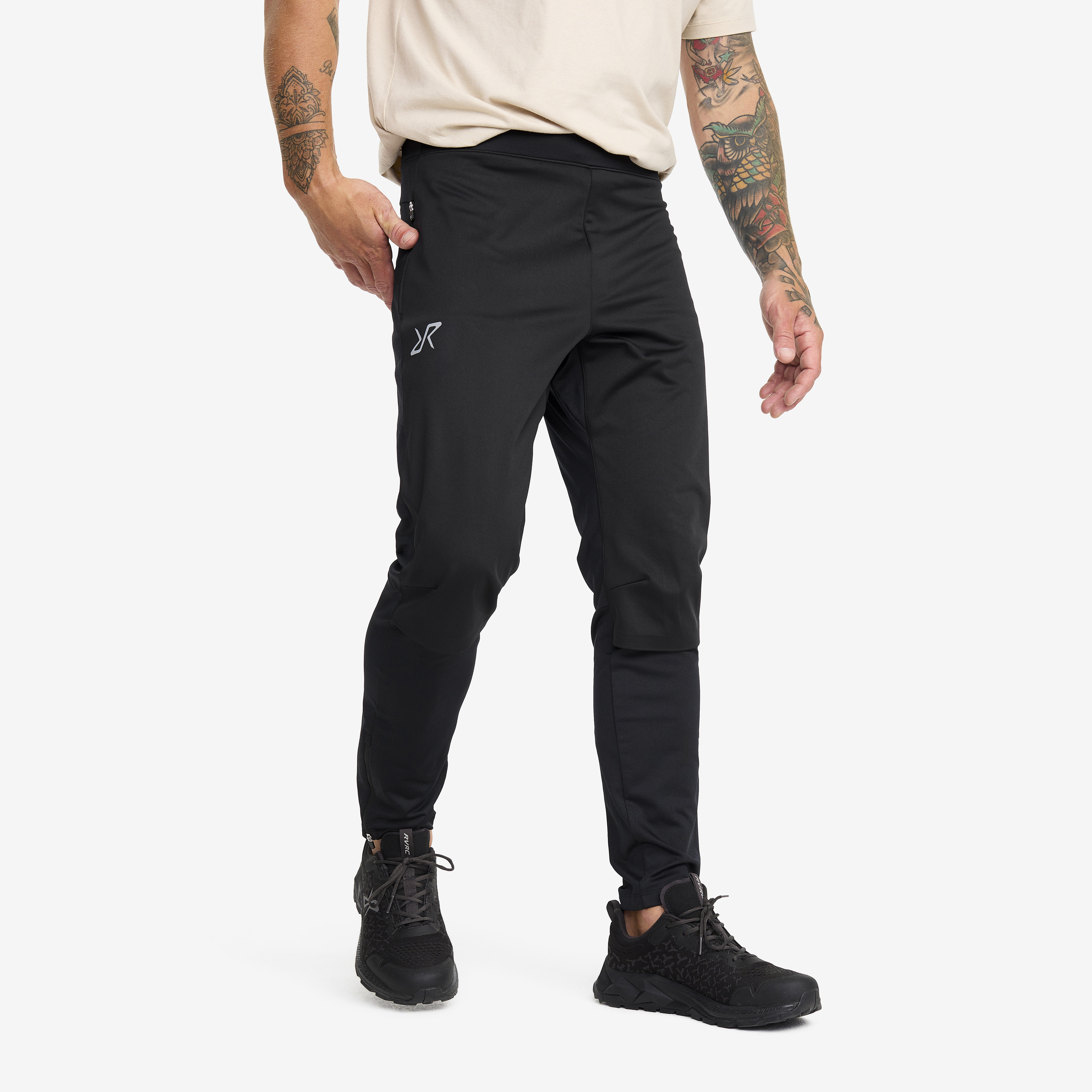 Pace Wind Leggings Men Black | RevolutionRace