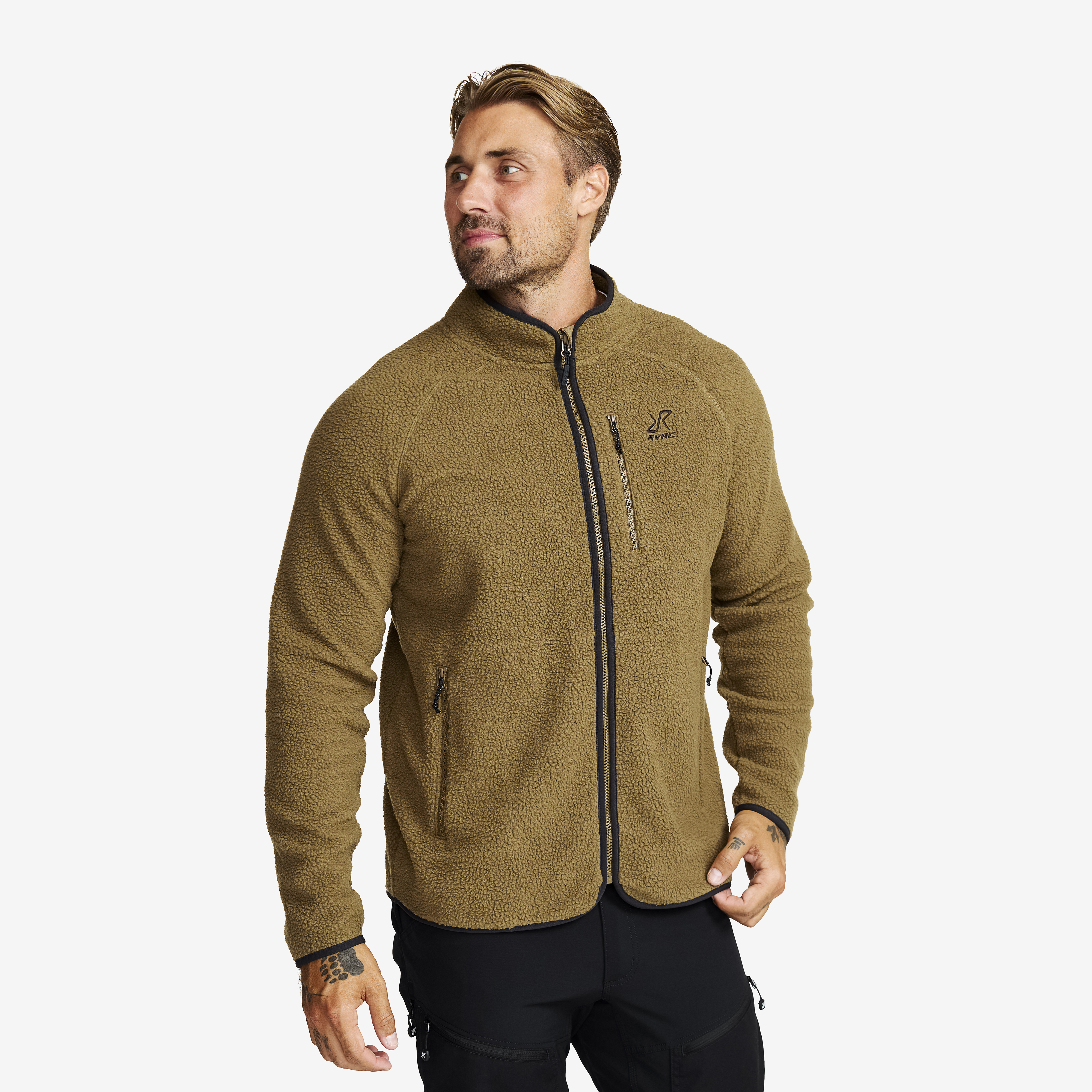 Canyon Full-zip Pile Fleece Kangaroo Brown Herren,