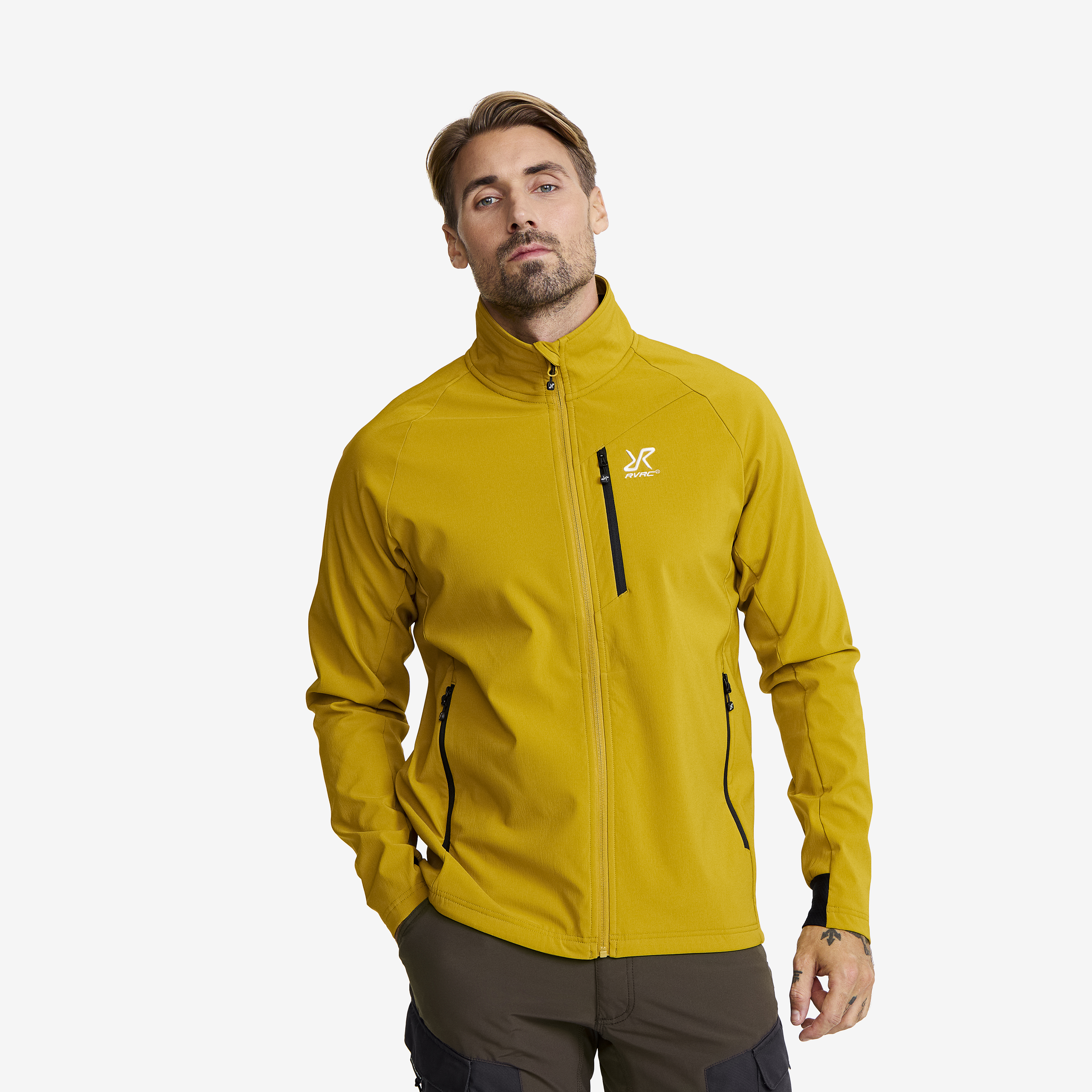 Exciter Stretch Jacket Herre Golden Palm