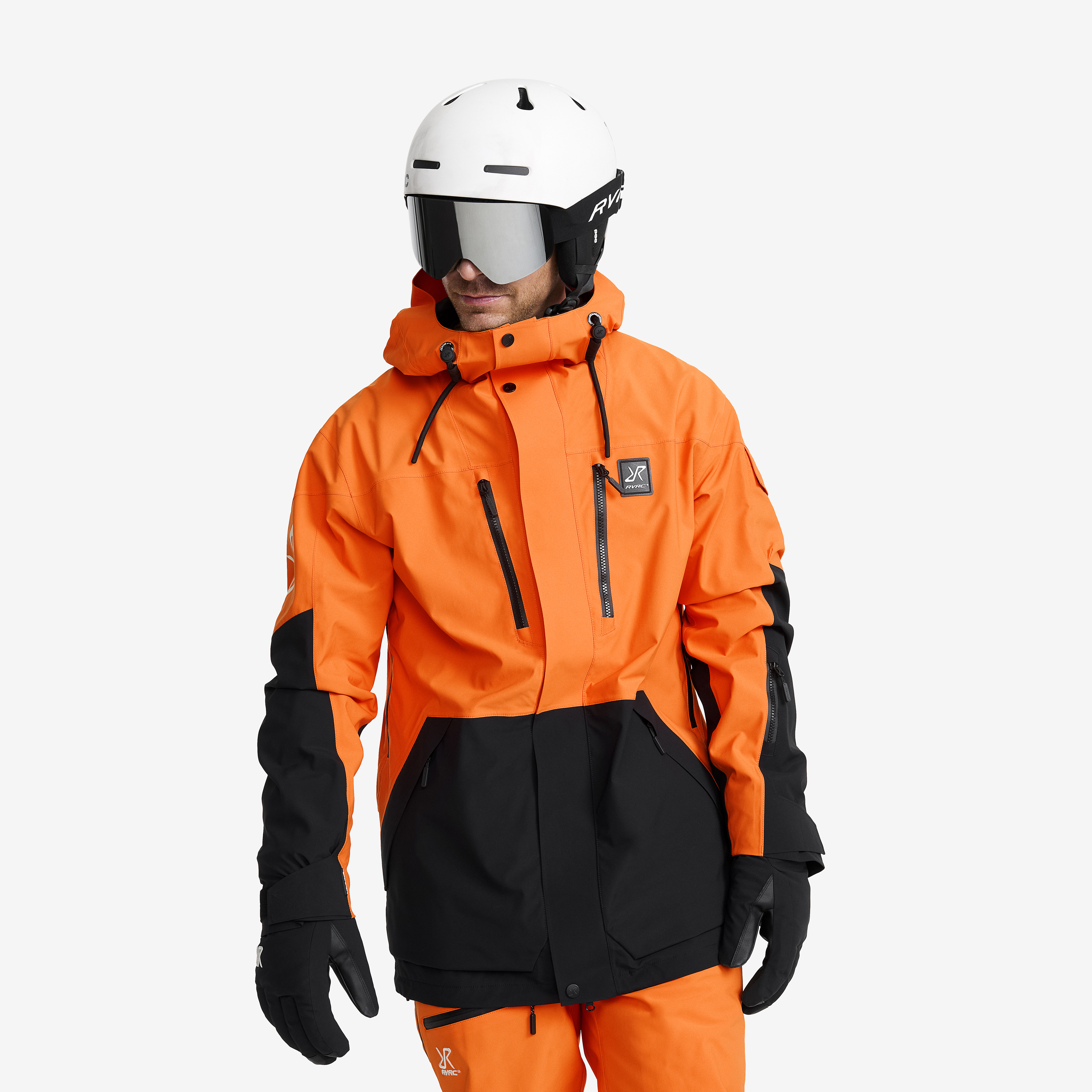 Halo 2L Ski Jacket Persimmon Orange/Black Homme, 