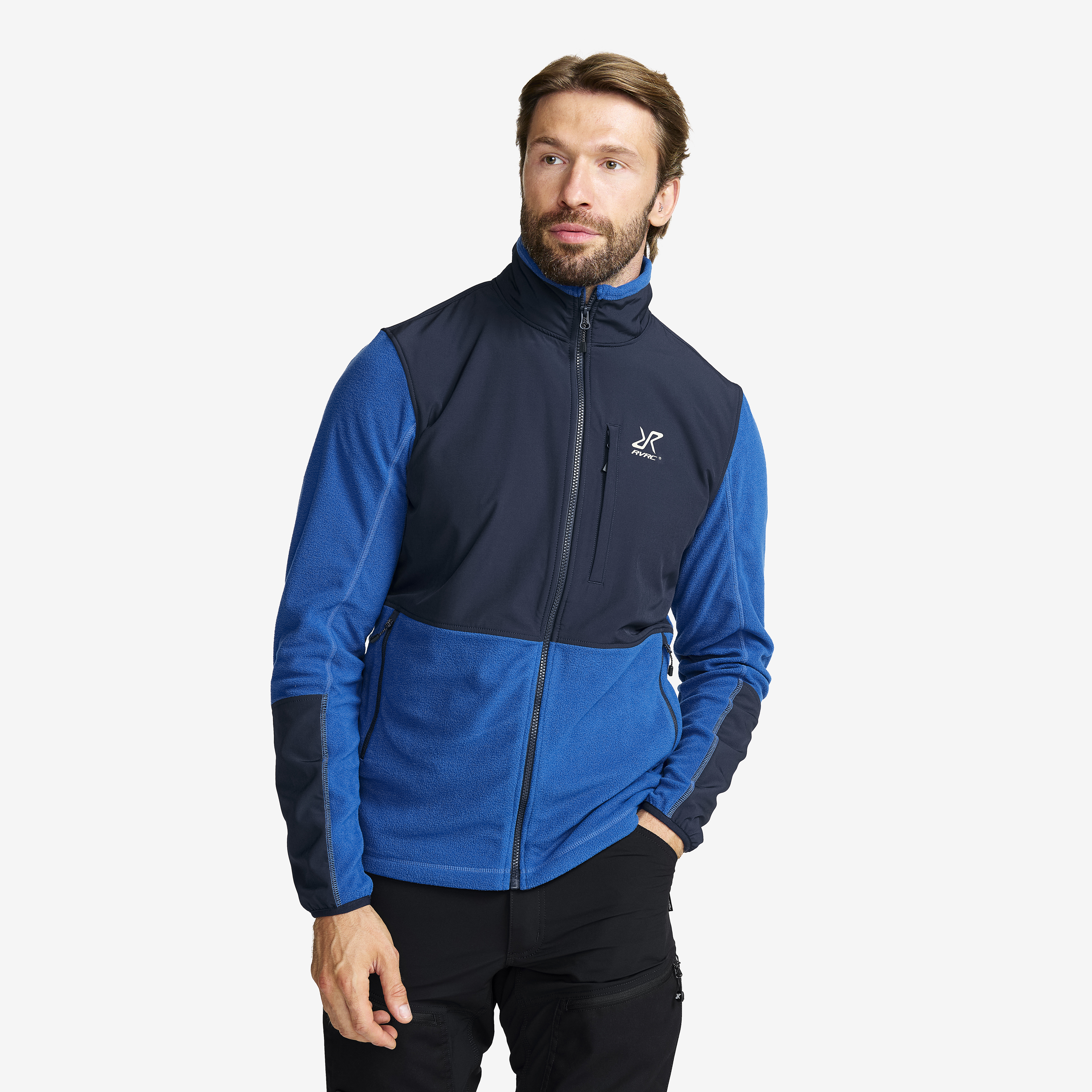 River Hybrid Fleece Classic Blue Herre, 