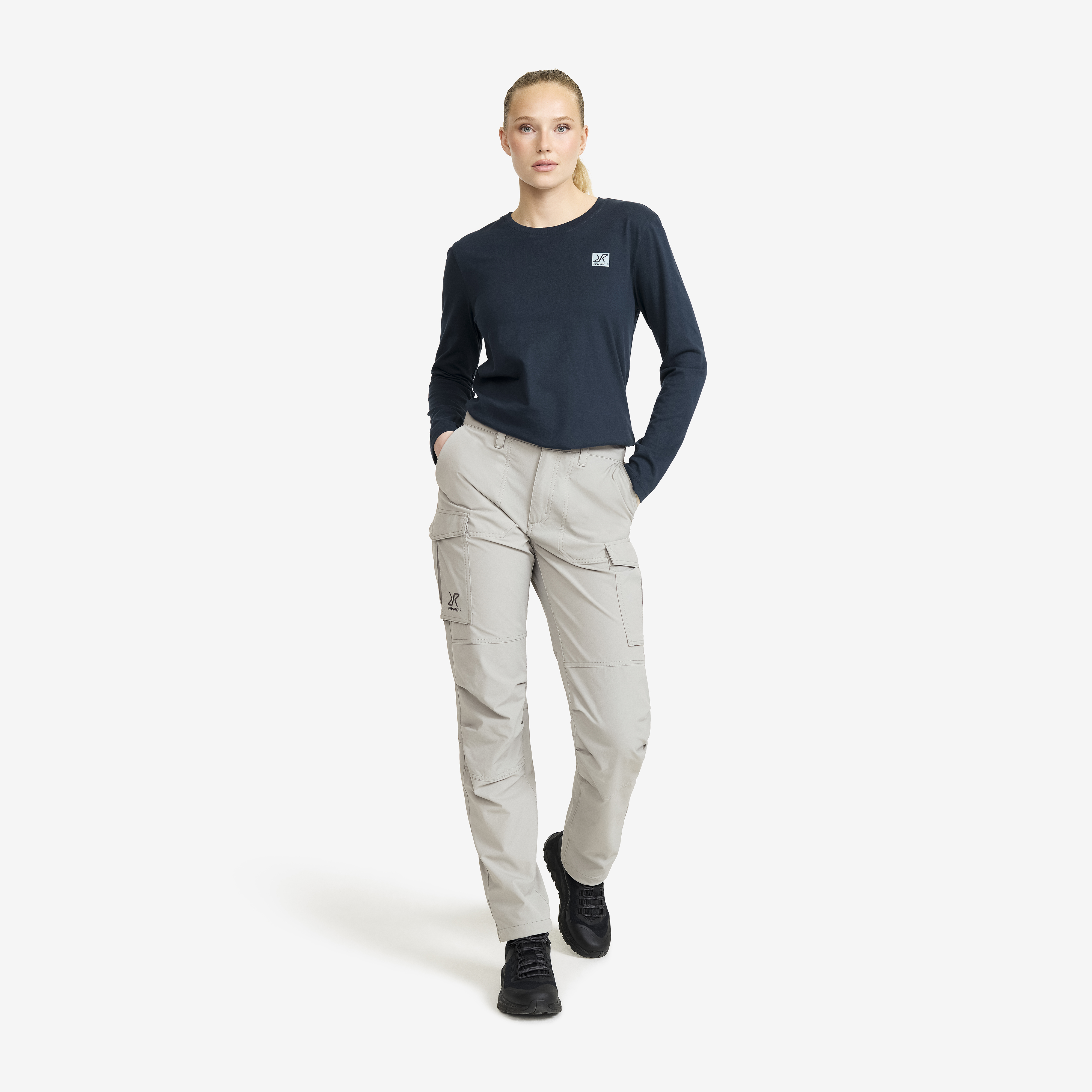 Pantalon Convertible REI - Femme Taille 8 - Gris Cargo Randonnée Zip-off