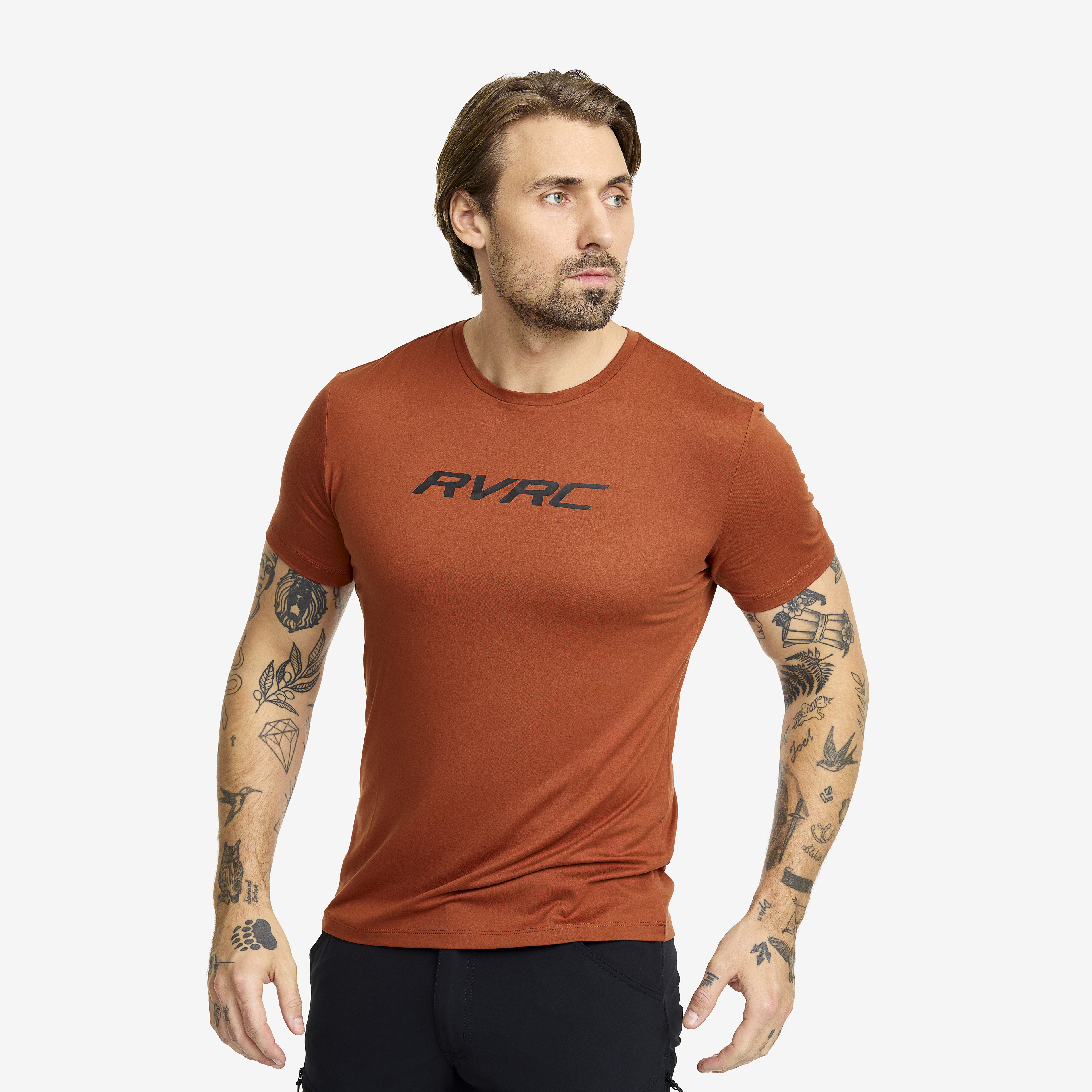Mission Logo Slim Fit T-shirt Rusty Orange Herre,