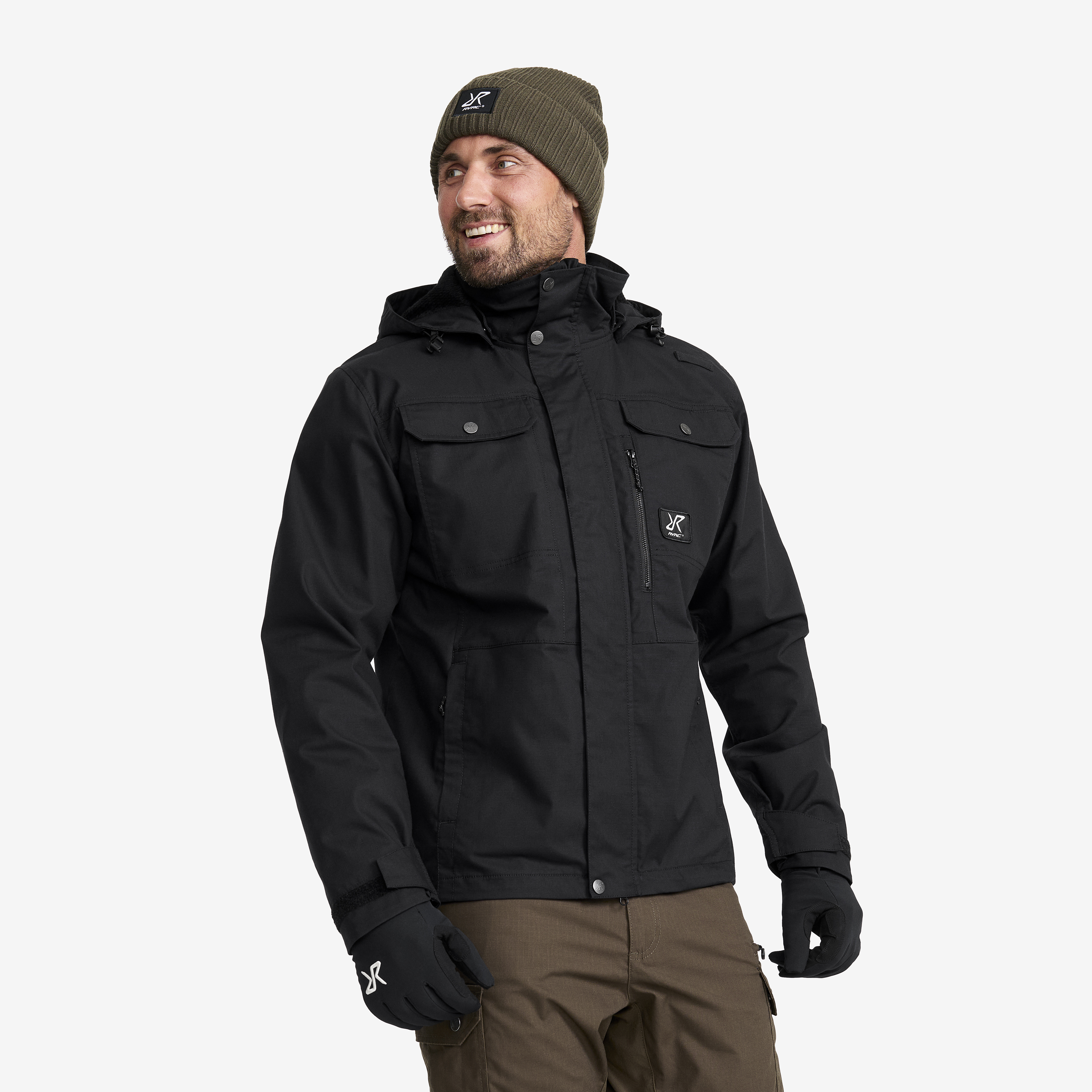 Field Pro Warm Outdoor Jacket Black Homme,