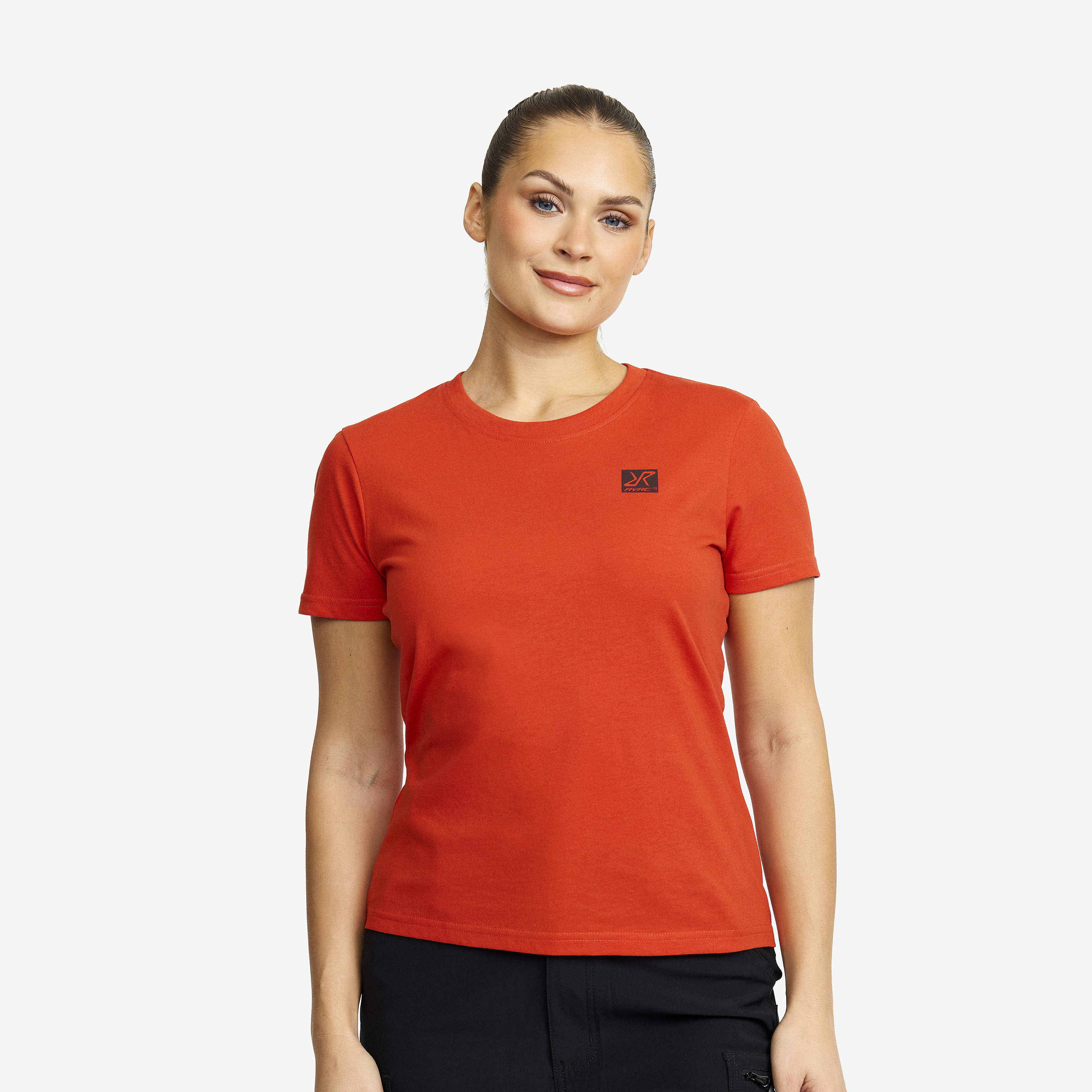 Easy Slim Fit T-shirt Pureed Pumpkin Damskie,
