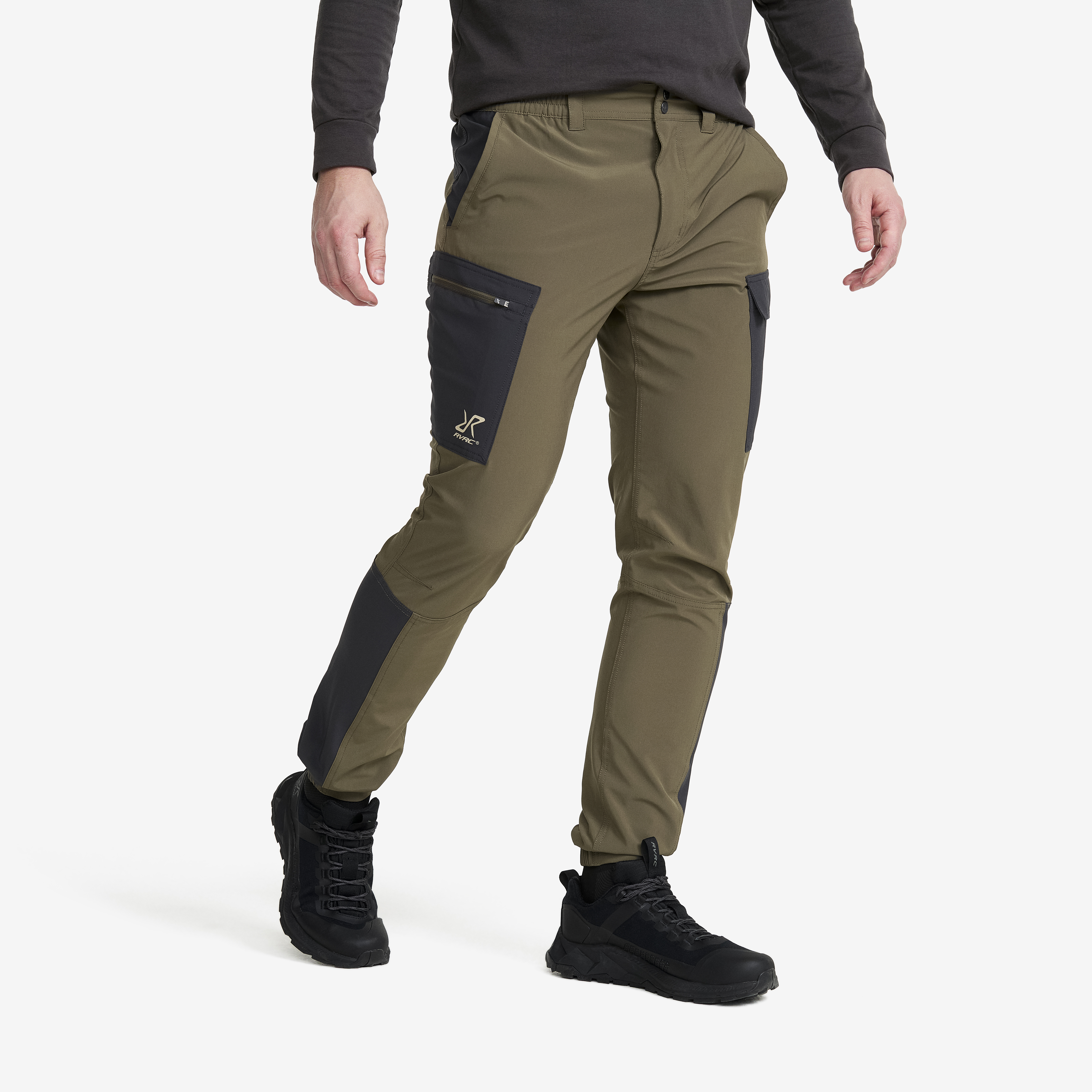 Verge Stretch Cargo Trousers Light Moss Gray/Anthracite Men