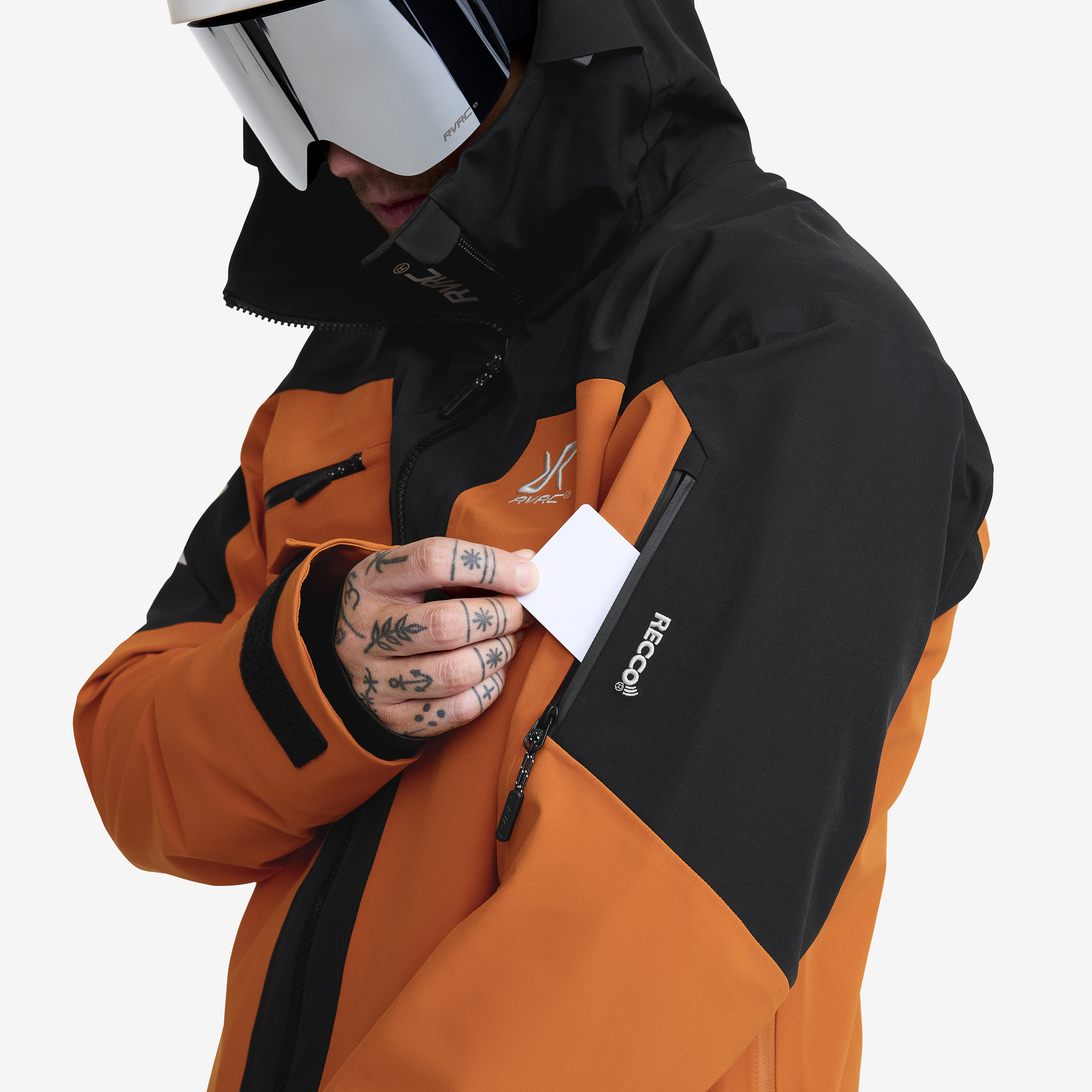 Atlas 3L Ski Jacket Men Hawaiian Sunset/Black | RevolutionRace