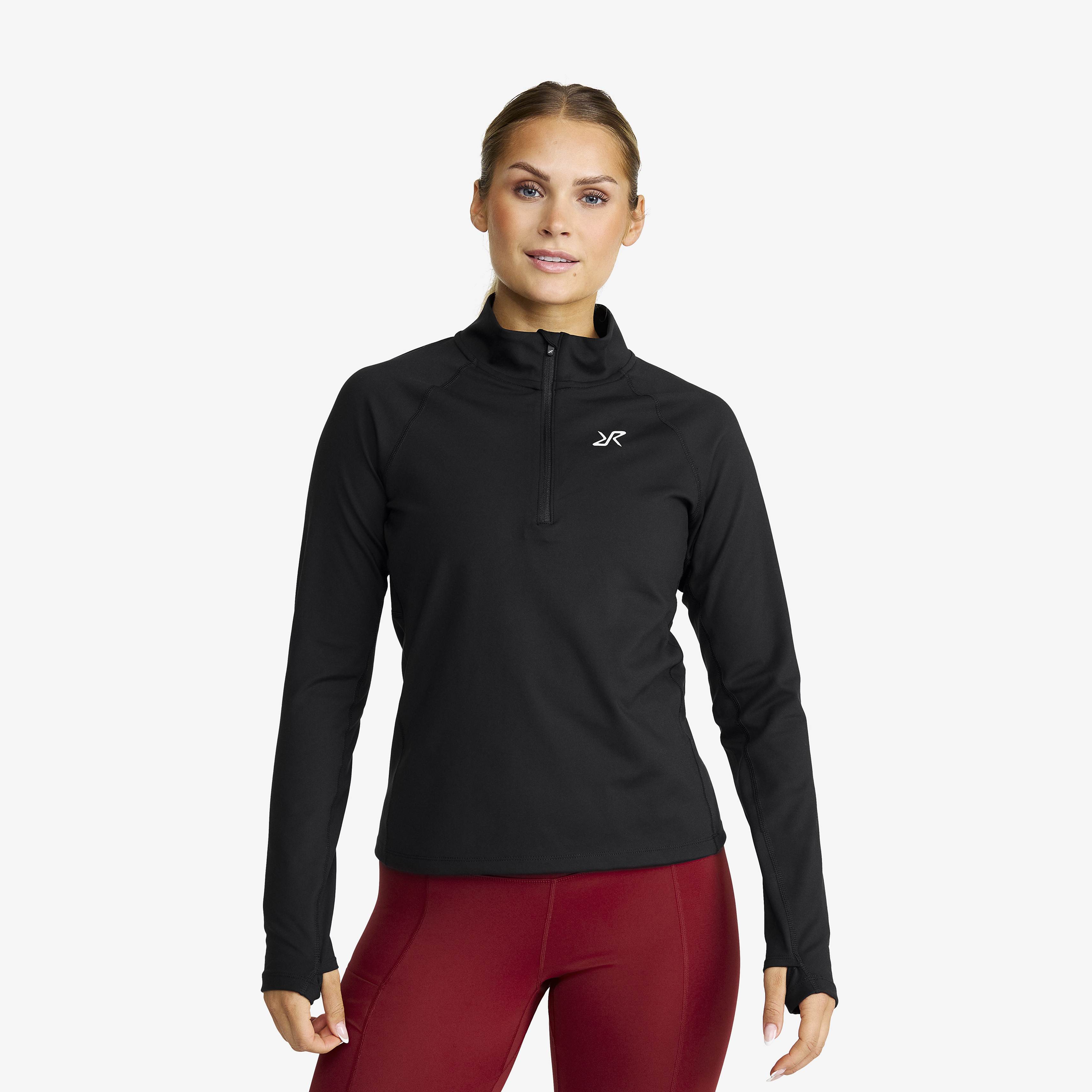 Prep Half-zip Top Dame Black/White