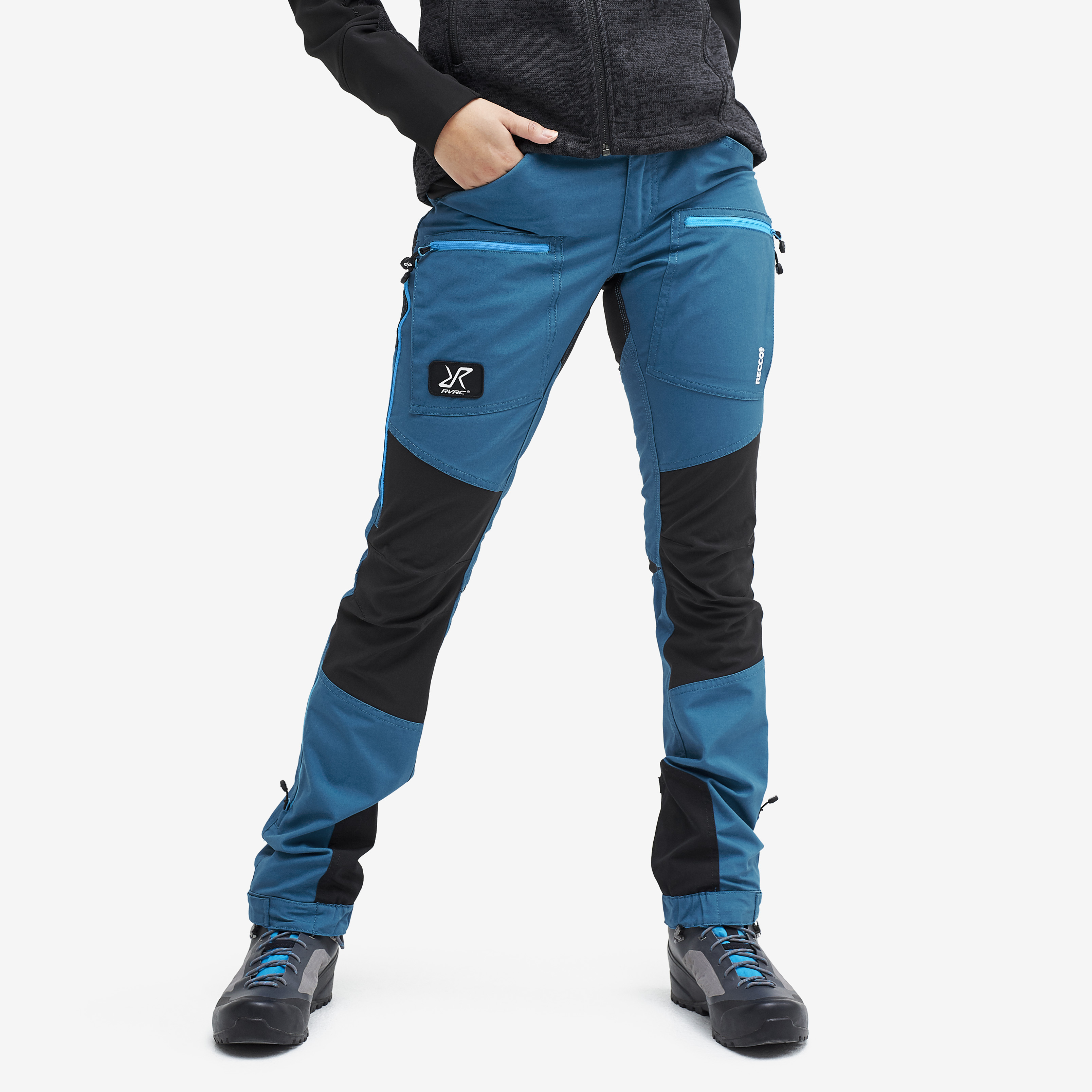 Nordwand Pro Rescue hiking trousers for women in blue